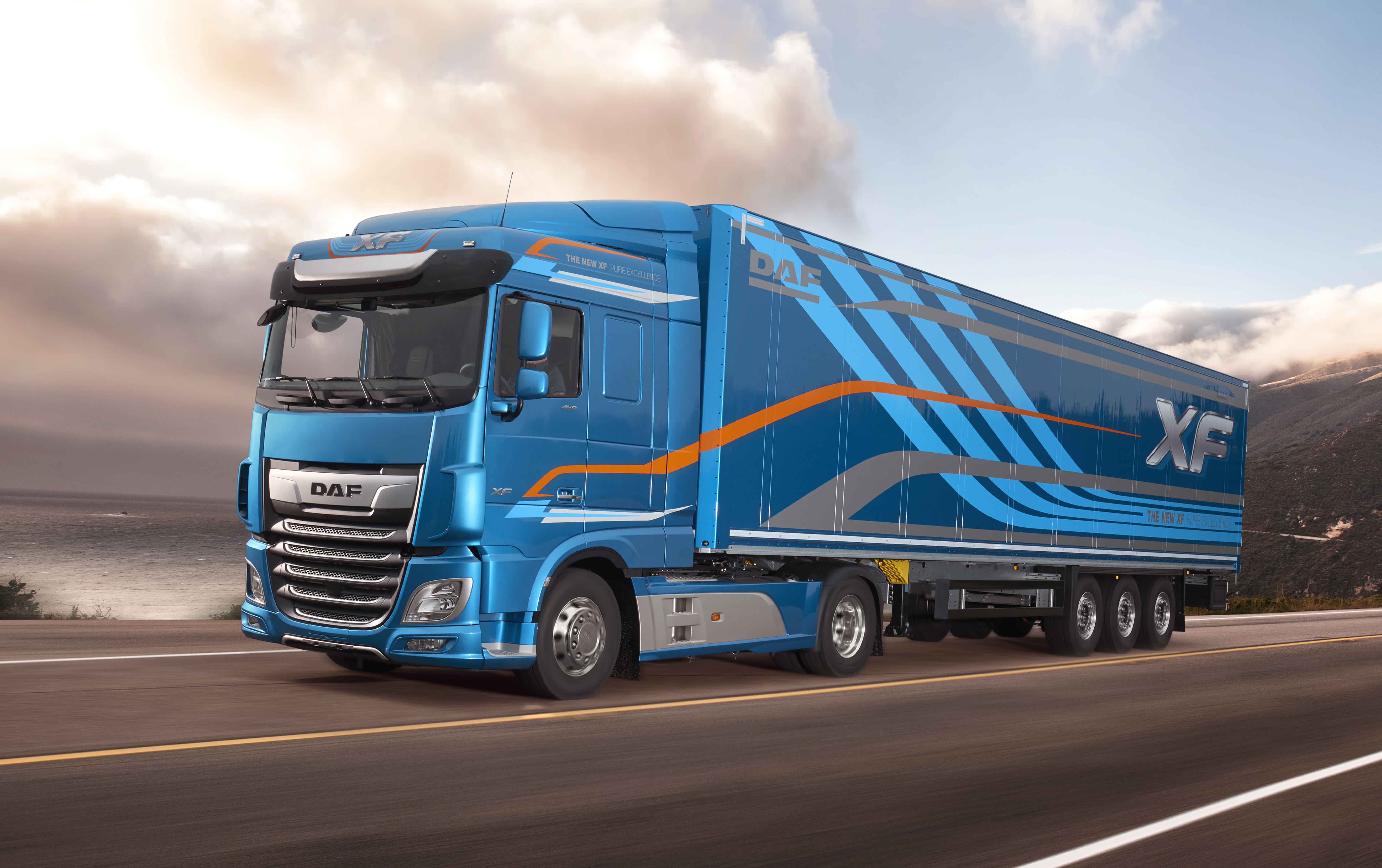 trailer, semi, truck, vehicle, tractor, transport, transportation, big, rig, 5K, HD Wallpaper