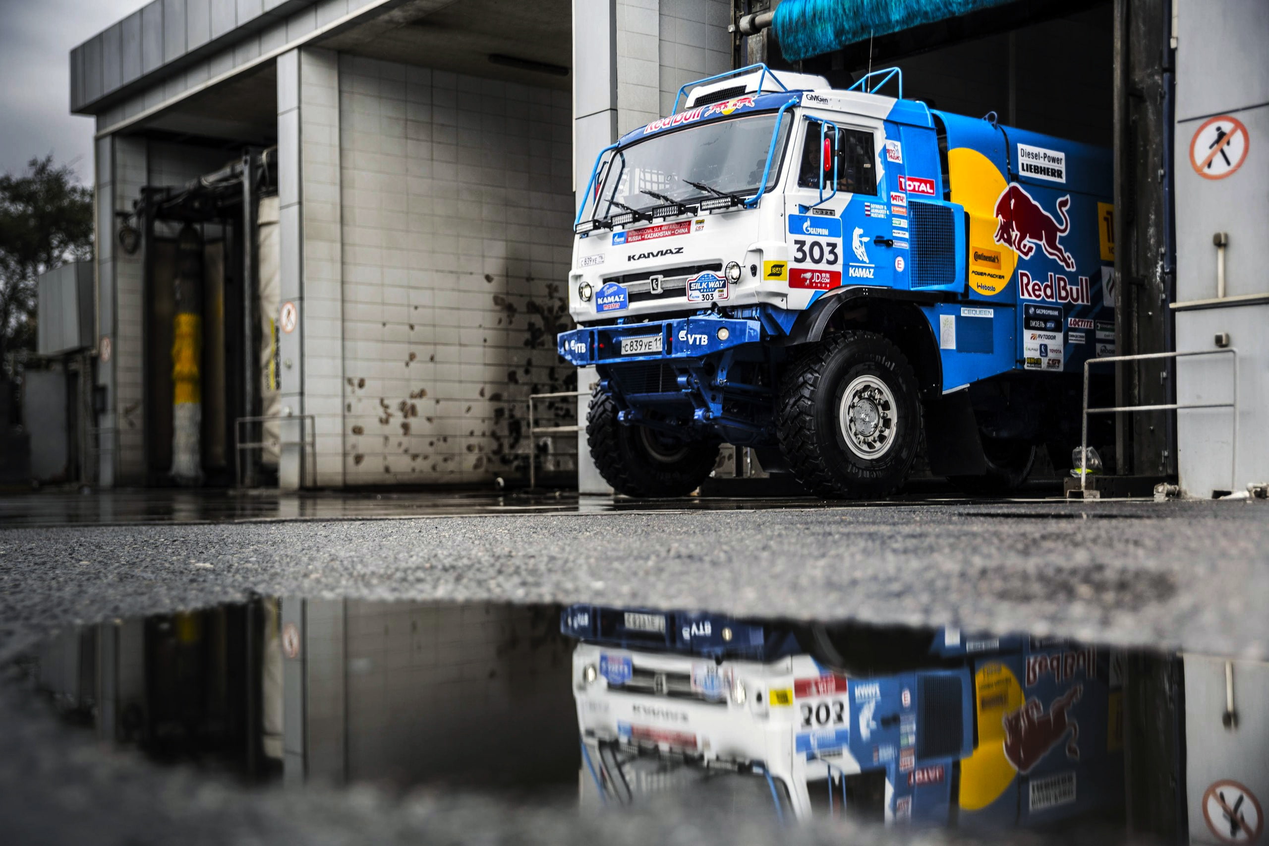 Best, Truck, RedBull, Sink, 303, Russia, Reflection, Clean, Master, KAMAZ, 2K, Rally, HD Wallpaper