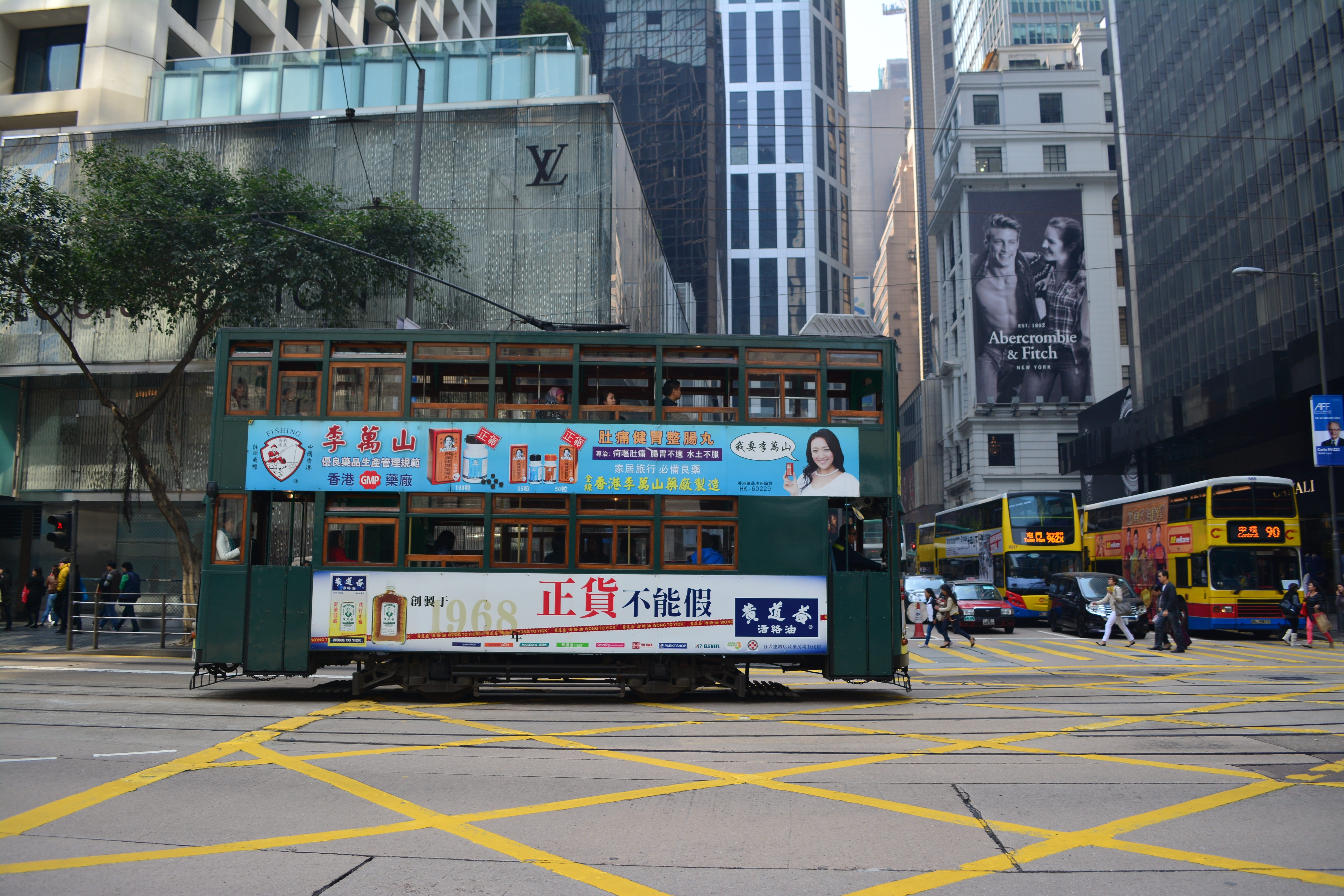 modern, cable car, tourist, transportation, office building exterior, text, hk, communication, 5K, famous, building exterior, city, track, double, rail transportation, HD Wallpaper
