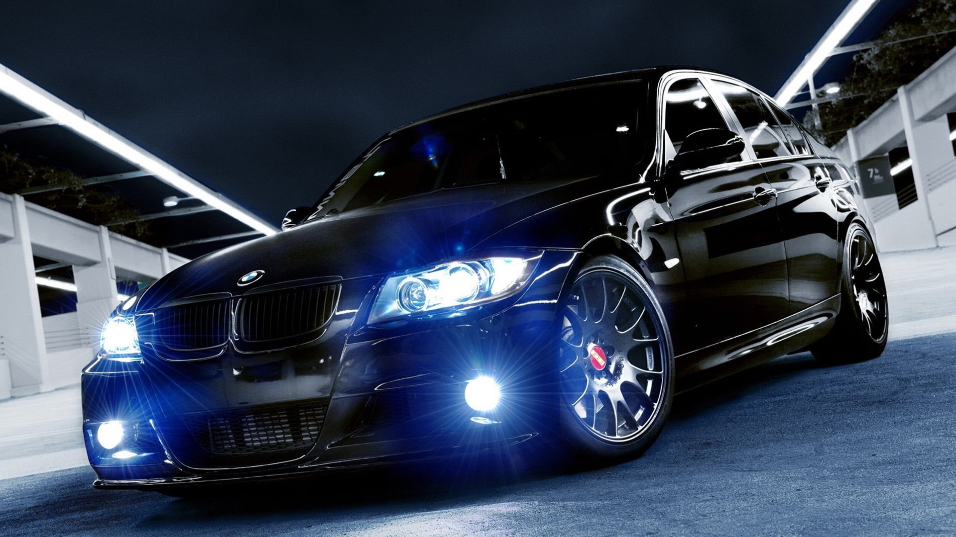 night, performance, parking lot, wheels, grate, vehicle light, car, motor, stationary, power, street, drive, land vehicle, headlight, transportation, obstruction, HD Wallpaper