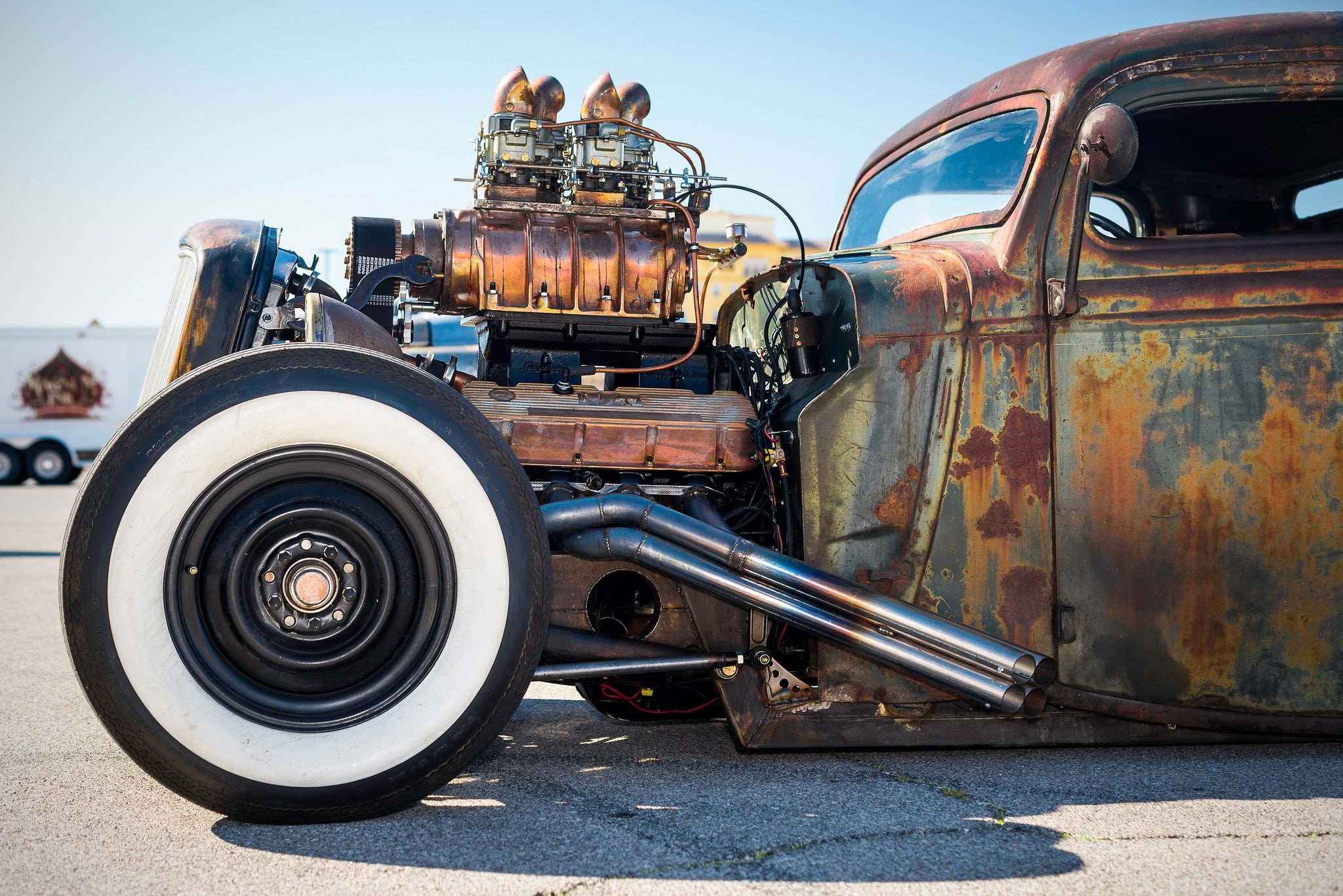 transportation, old, land vehicle, deterioration, day, motor vehicle, retro styled, Hot Rod, antique, 1080P, mode of transportation, obsolete, no people, HD Wallpaper