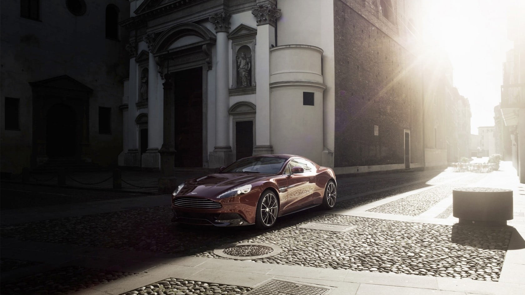 built structure, luxury, 720P, mode of transportation, architecture, motor vehicle, stationary, street, transportation, Aston Martin Vanquish, nature, HD Wallpaper