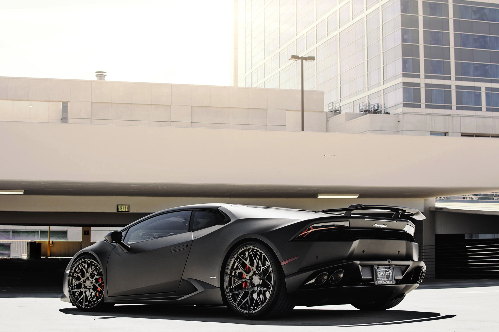 mode of transportation, wealth, supercar, street, lamborghini, huracan, parking garage, black, status Car, mode of Transport, alloy Wheel, concept Car, HD Wallpaper