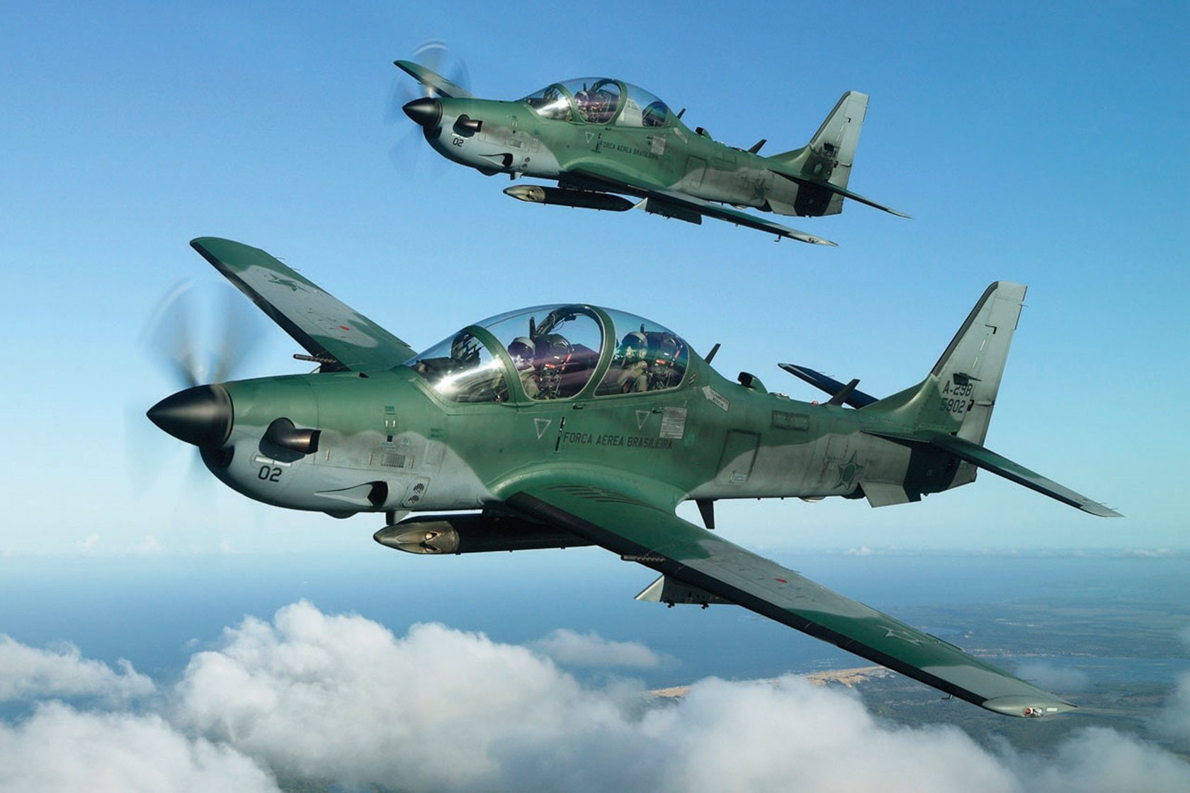 sky, brazil, tucano, force, aircraft, 720P, vehicle, super, air, HD Wallpaper