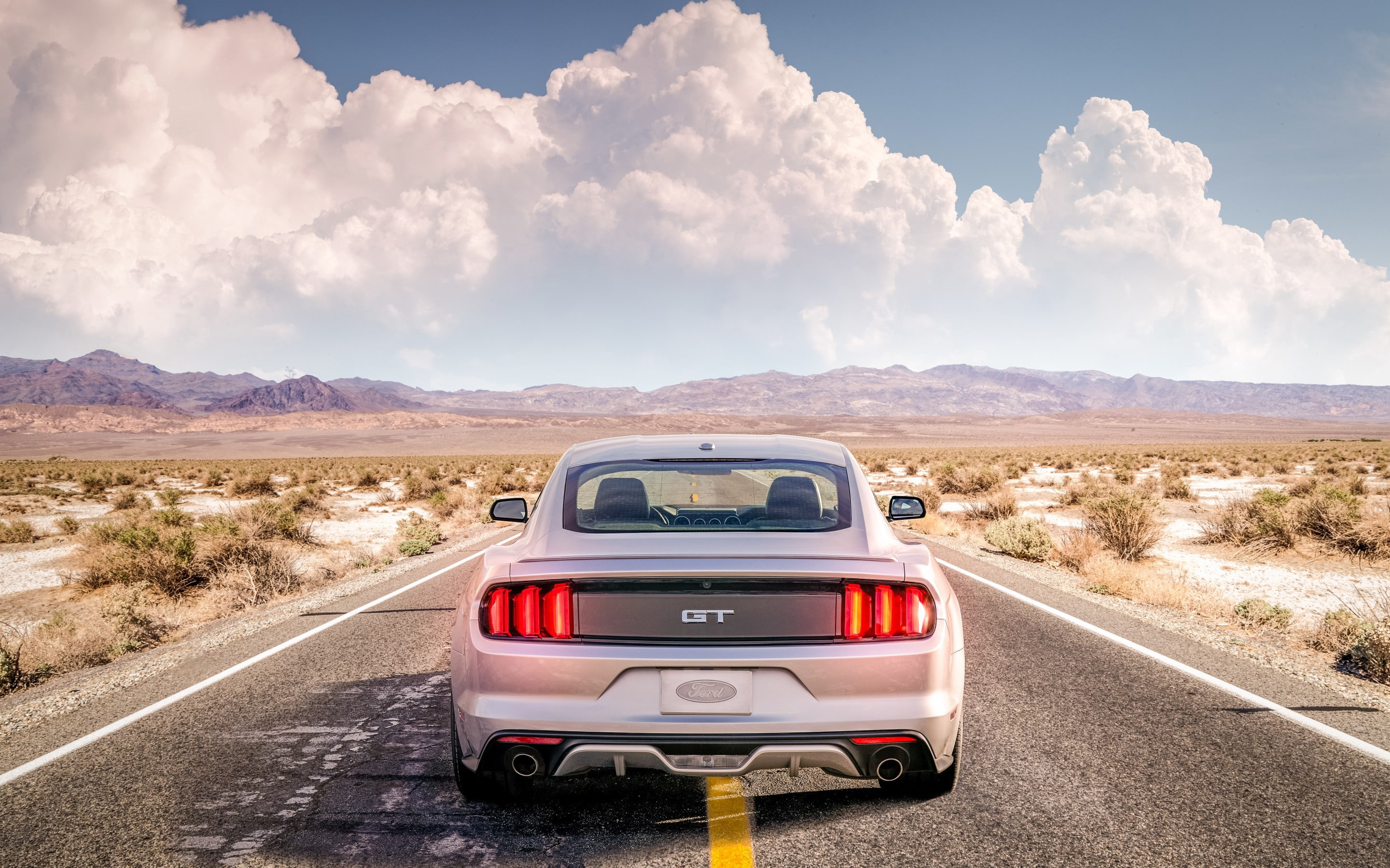 Mustang, s, silver, 2K, car, GT, Ford, desert, HD Wallpaper