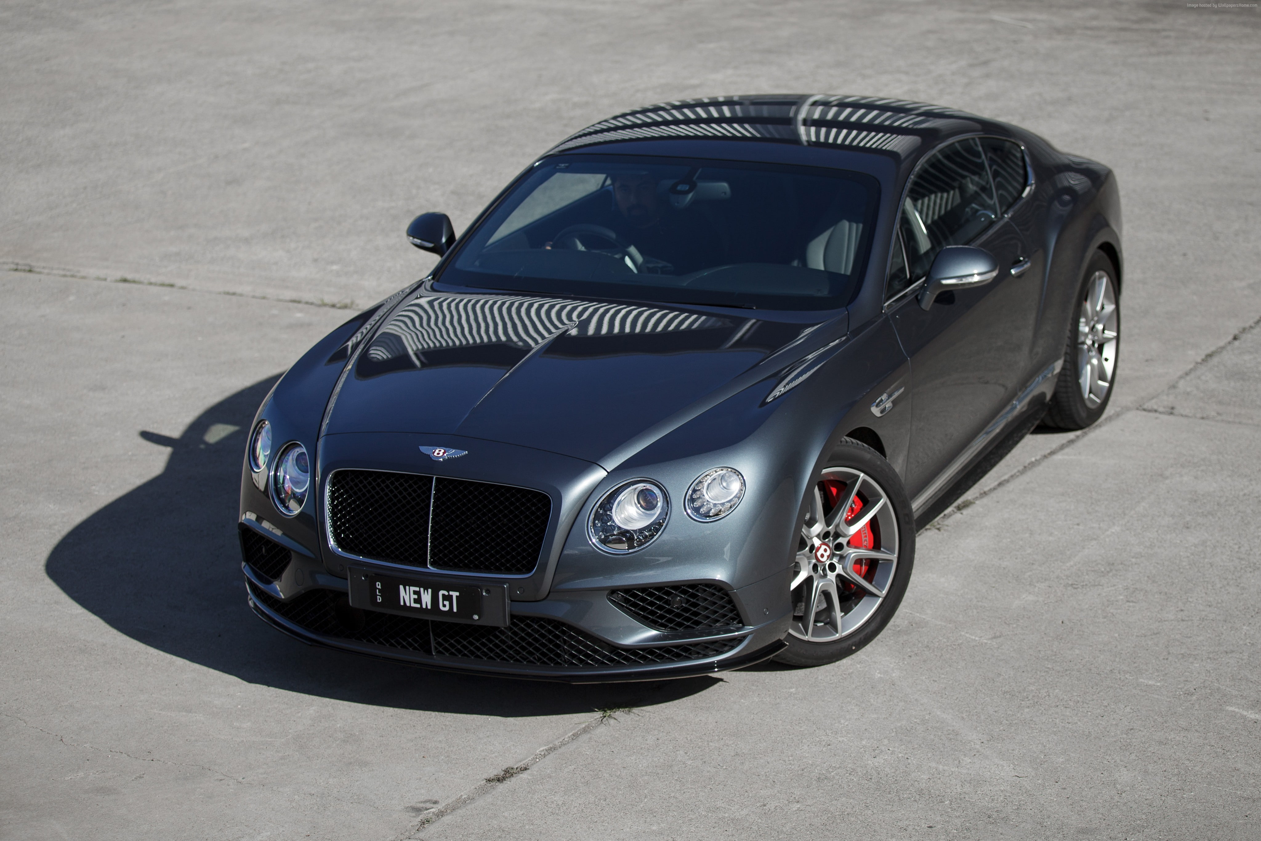 luxury car, Geneva Auto Show 2016, 4K, Bentley continental GT V8 S, HD Wallpaper