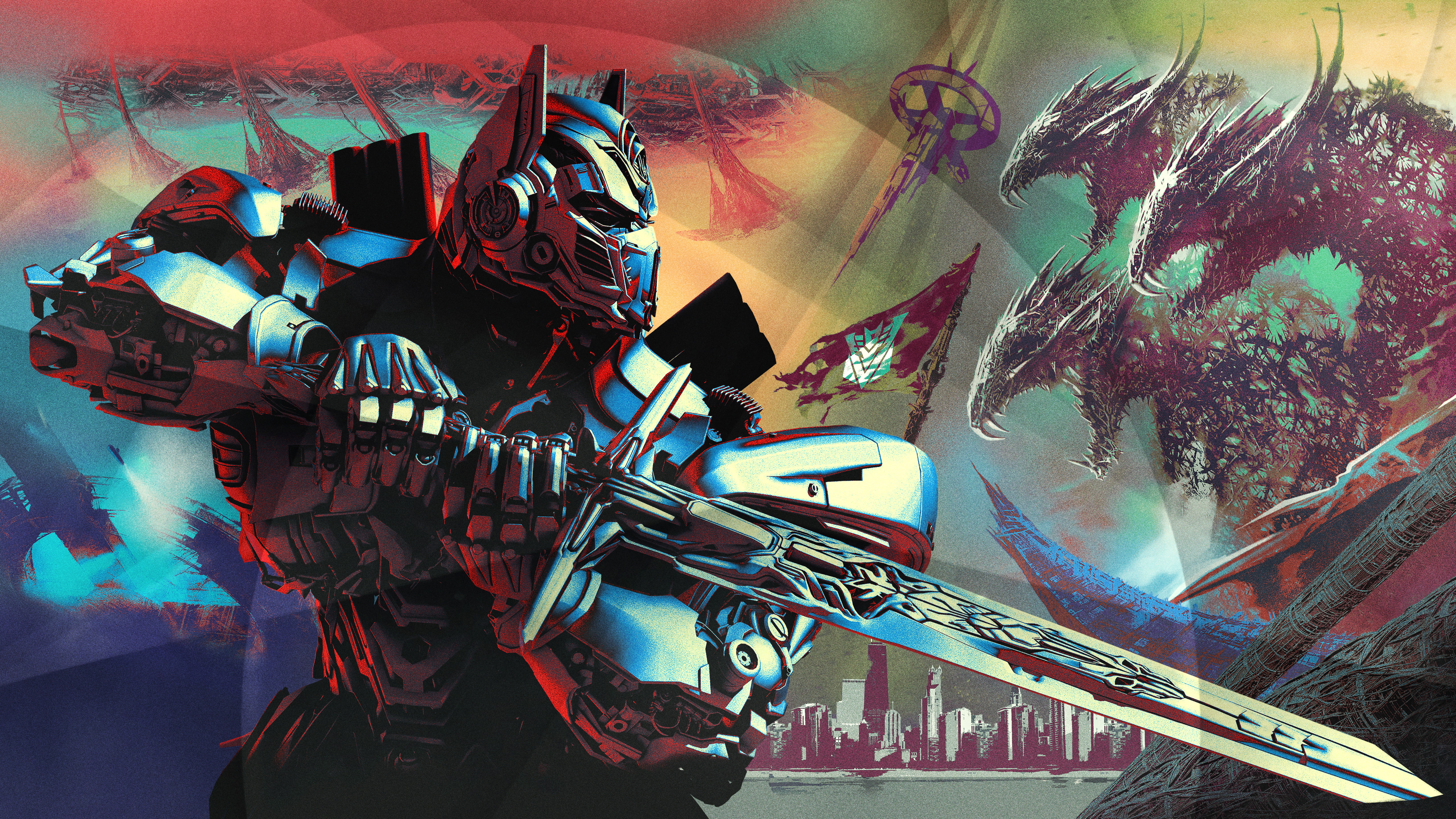 Transformers: The Last Knight, 5K, 2017 Movies, 4K, 5K, Optimus Prime, Poster, HD Wallpaper