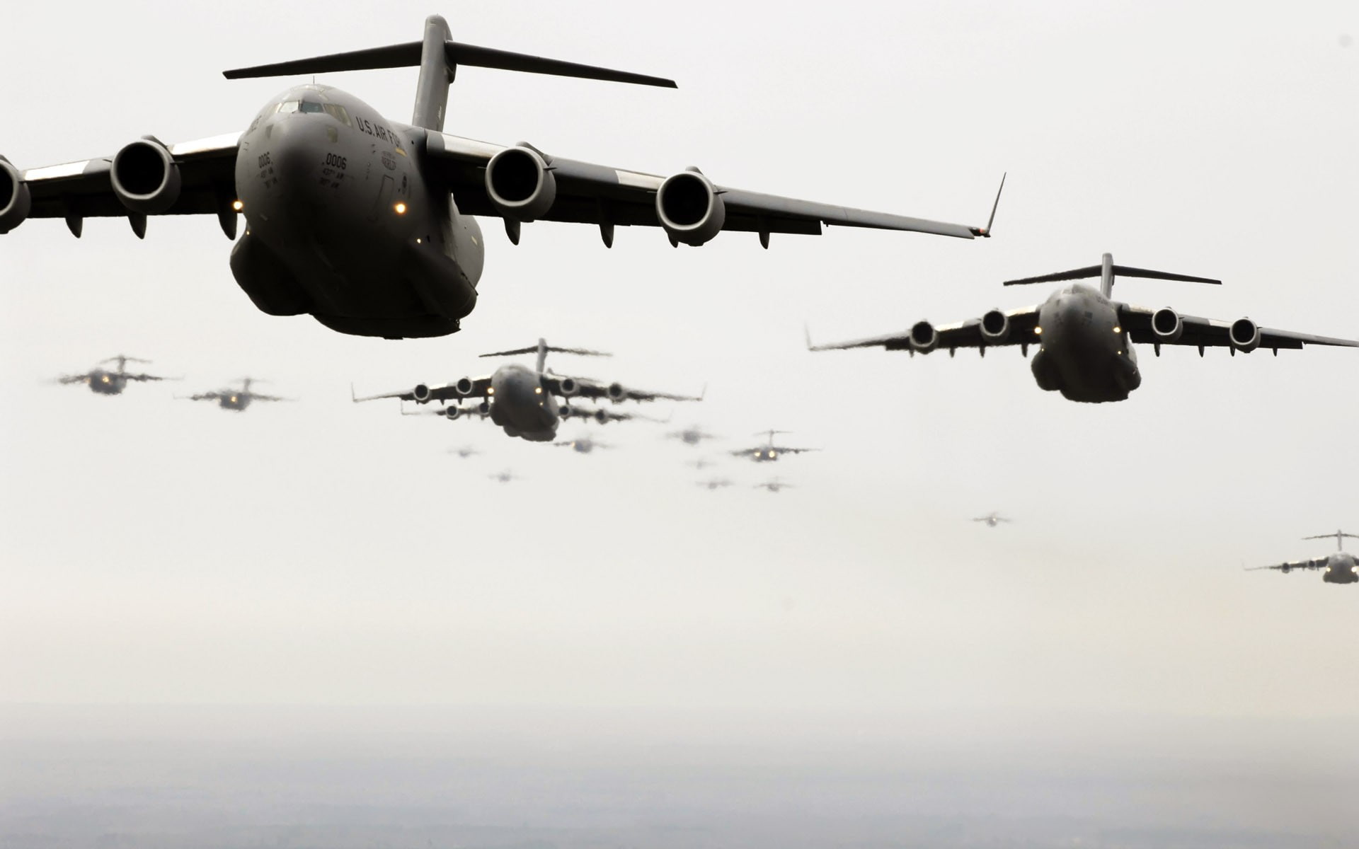 military, Boeing C-17 Globemaster III, air force, 1080P, airplane, C-17 Globmaster, HD Wallpaper
