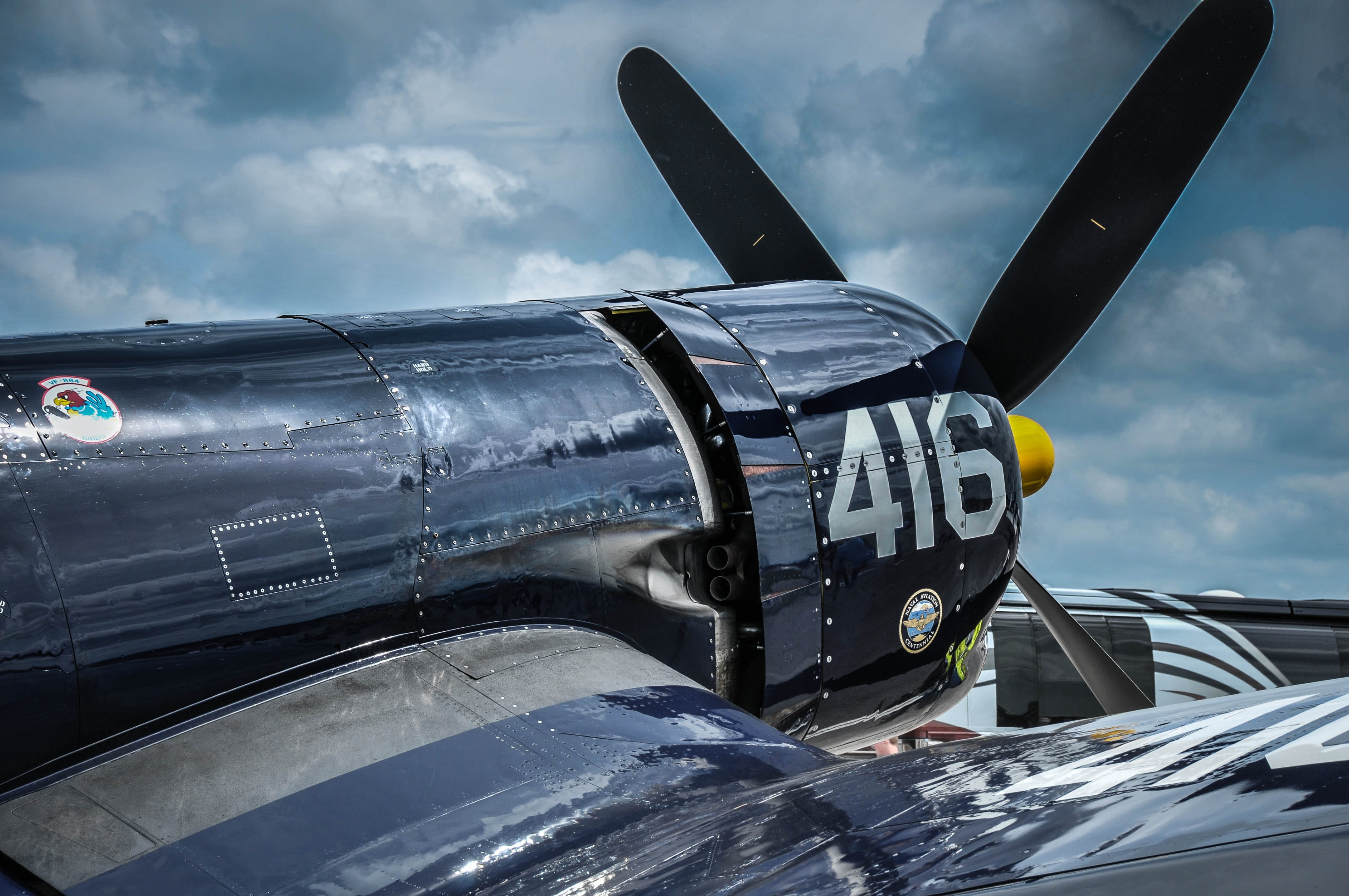 fighter plane, nature, Fighter, cloud - sky, old, Aircraft, day, war, air Vehicle, black, w, plane, Airplane, stationary, close, sky, transportation, mode of transportation, HD Wallpaper