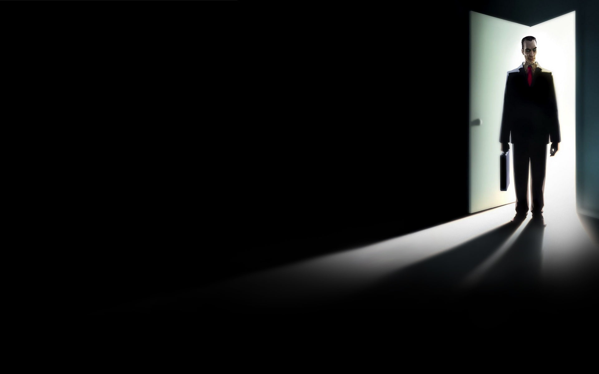 costume, Half-Life, 1080P, G-Man, the door, Half-Life 2, HD Wallpaper