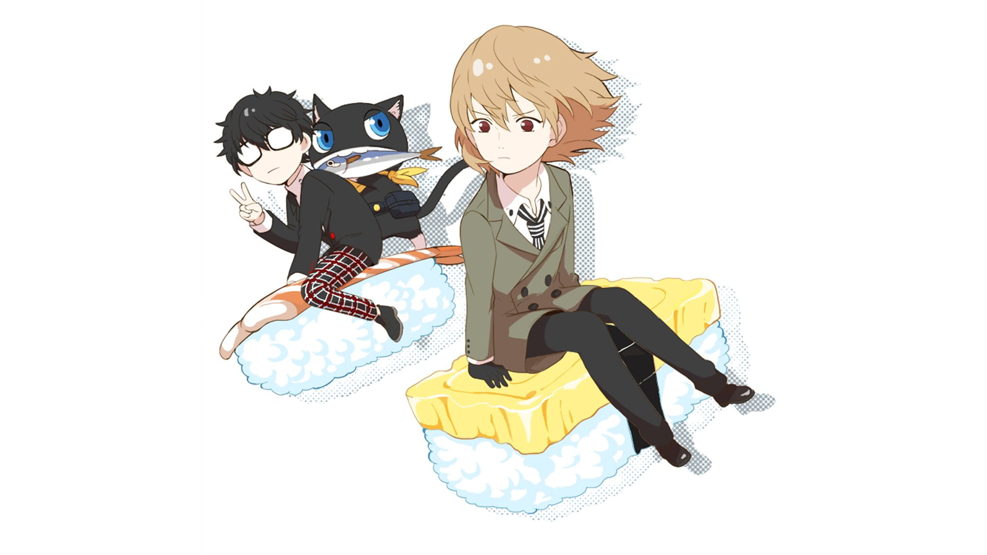 1080P, Persona, Morgana (Persona), Persona 5, Goro Akechi, Joker (Persona), Video Game, Anime, HD Wallpaper