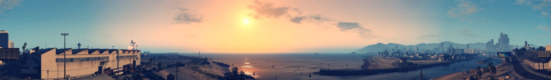 Grand Theft Auto, Grand Theft Auto V, Los Santos, 1080P, Sun, Sky, HD Wallpaper