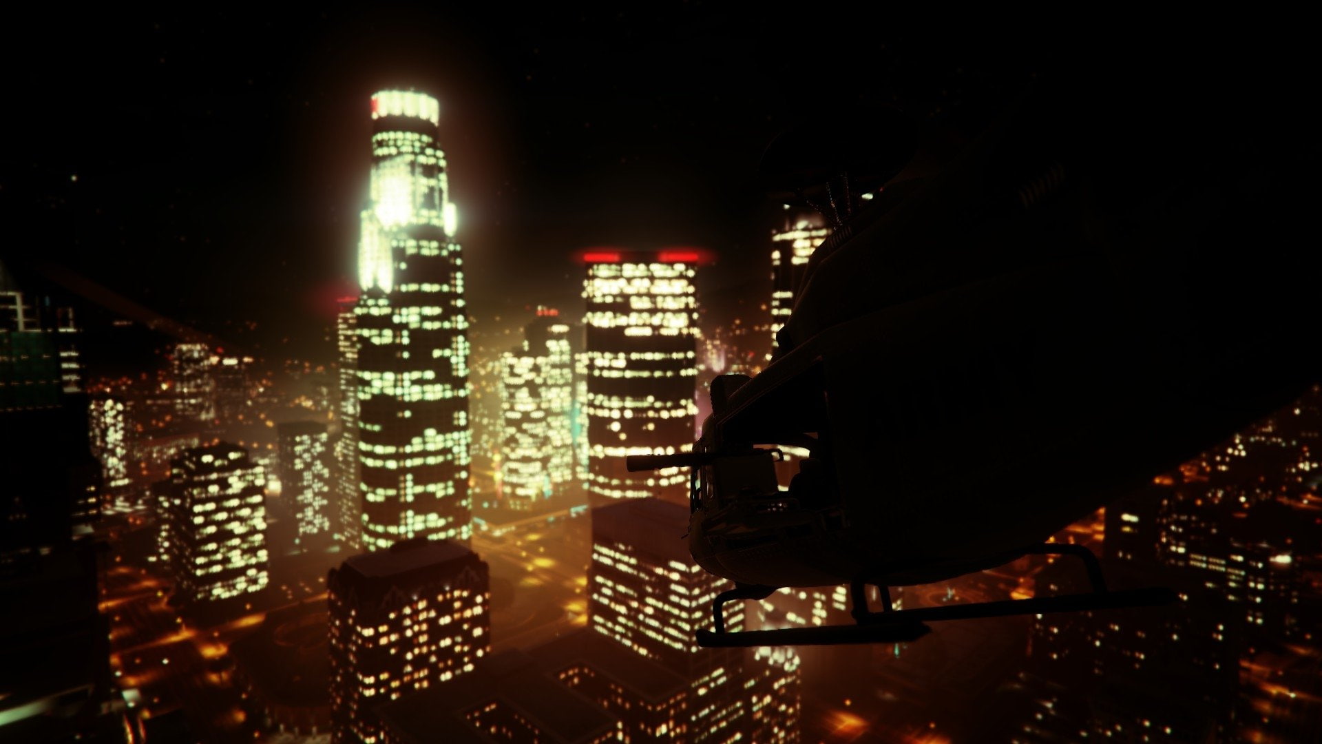 Grand Theft Auto, 1080P, Grand Theft Auto V, City, Helicopter, Skyscraper, Los Santos, HD Wallpaper