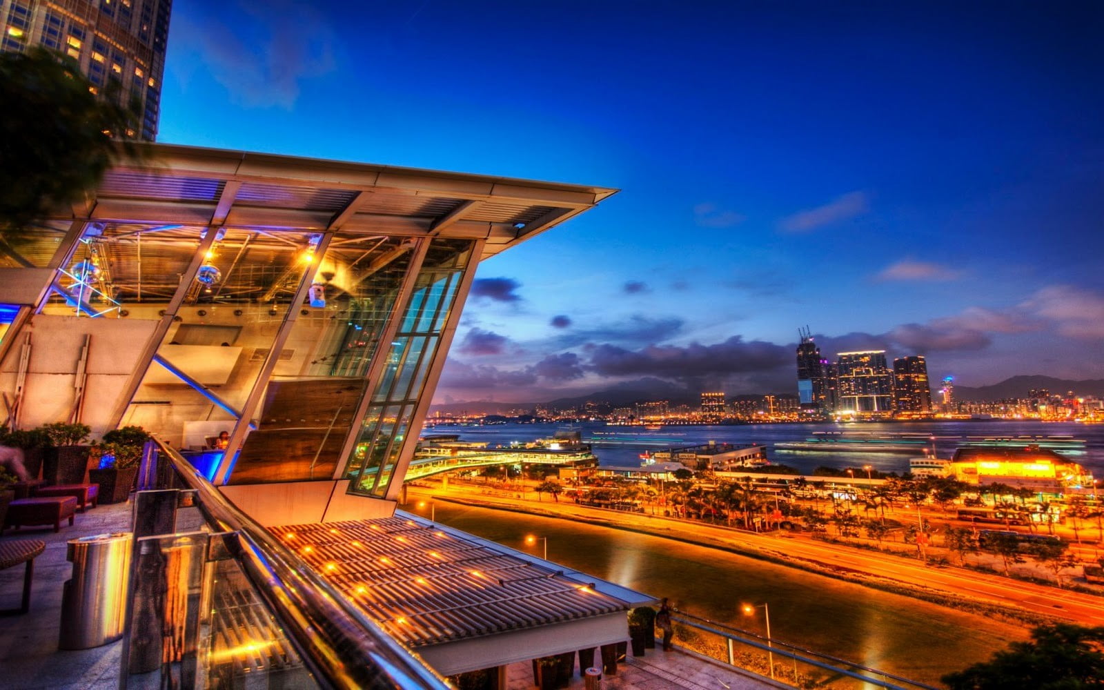 night, modern, building, outdoors, black, nature, skyscraper, architecture, illuminated, travel destinations, building exterior, city life, 720P, dusk, HD Wallpaper
