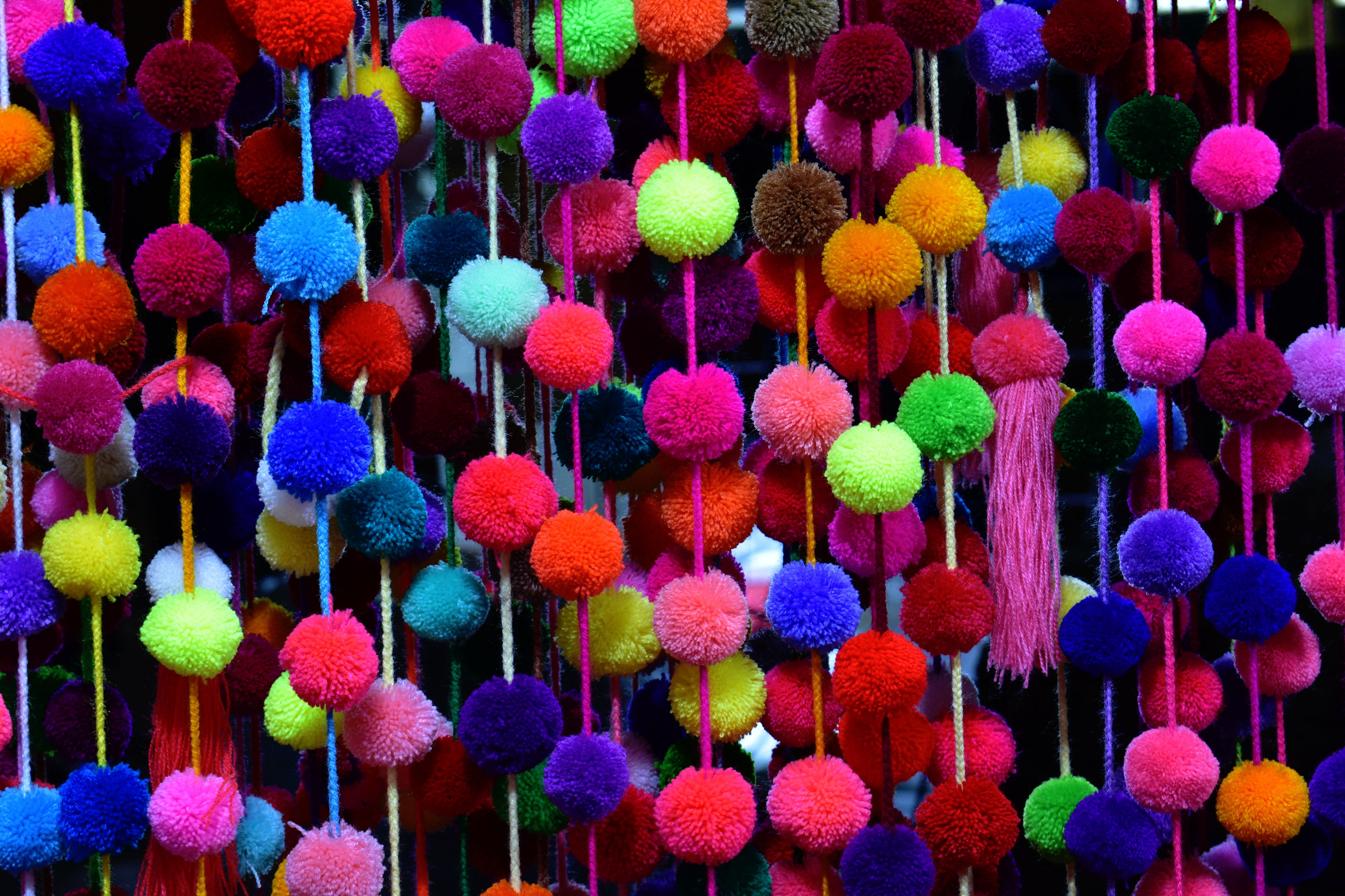 colorful, curtains, close-up, art and craft, textiles, yarn, market, mexico, abundance, art, design, crafts, variation, regional, for sale, sewing, store, HD Wallpaper