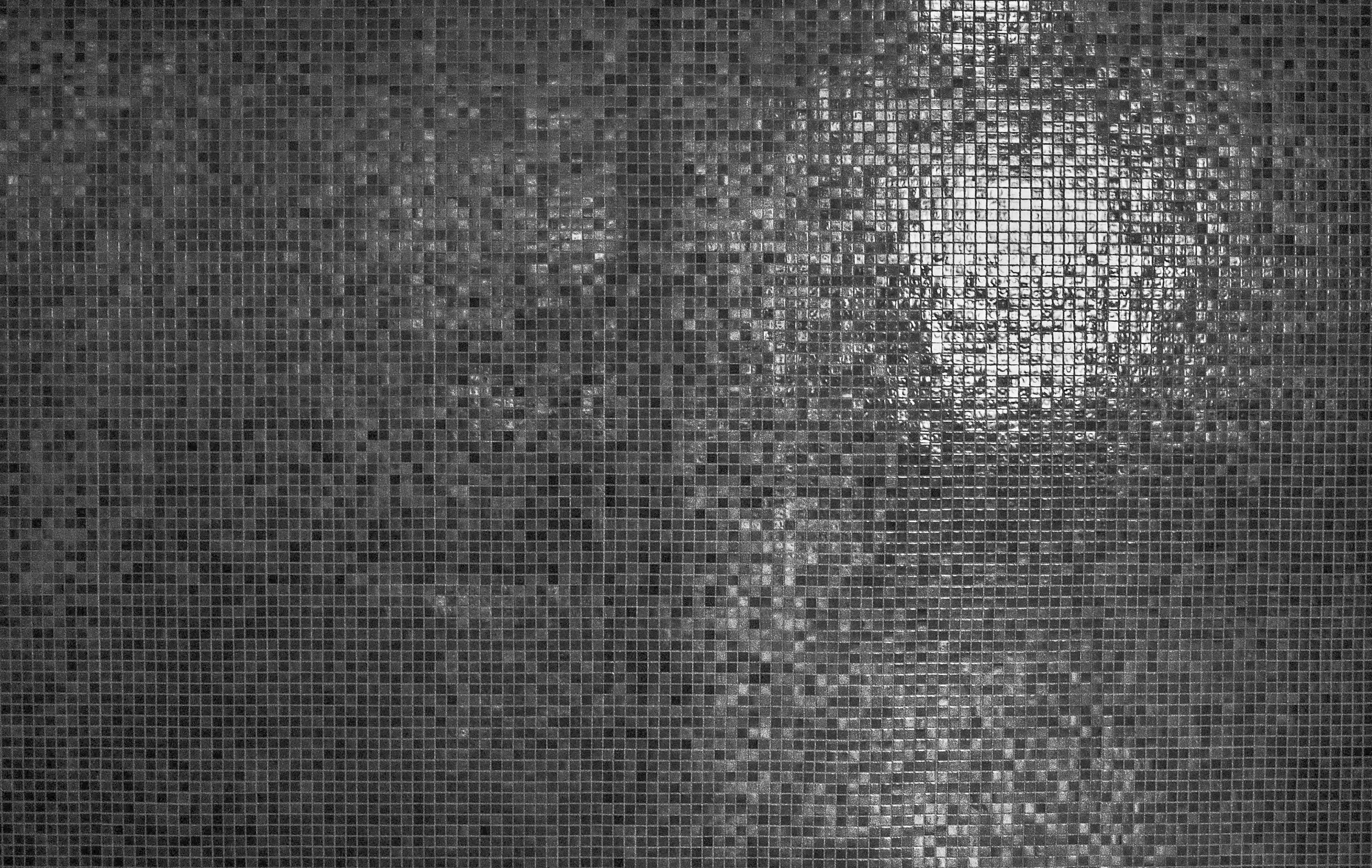 brick, old, silver colored, surface, flooring, dark, art, tiles, wall, black and white, retro, close-up, wall - building feature, design, gray, dirt, 2K, HD Wallpaper
