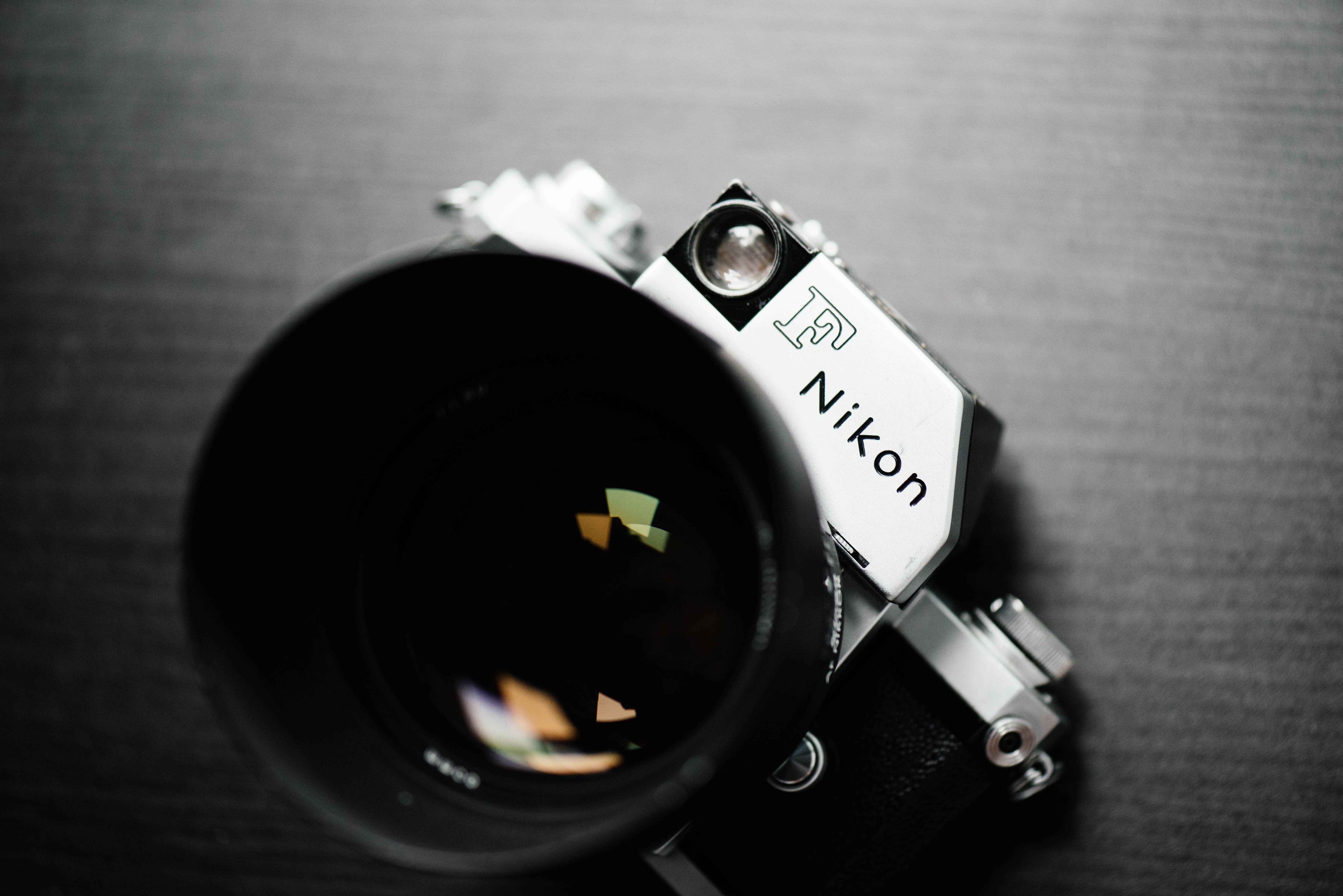 directly above, camera, text, photography themes, dslr, nikon, photography, control, gray, technology, focus on foreground, f, single object, western script, HD Wallpaper
