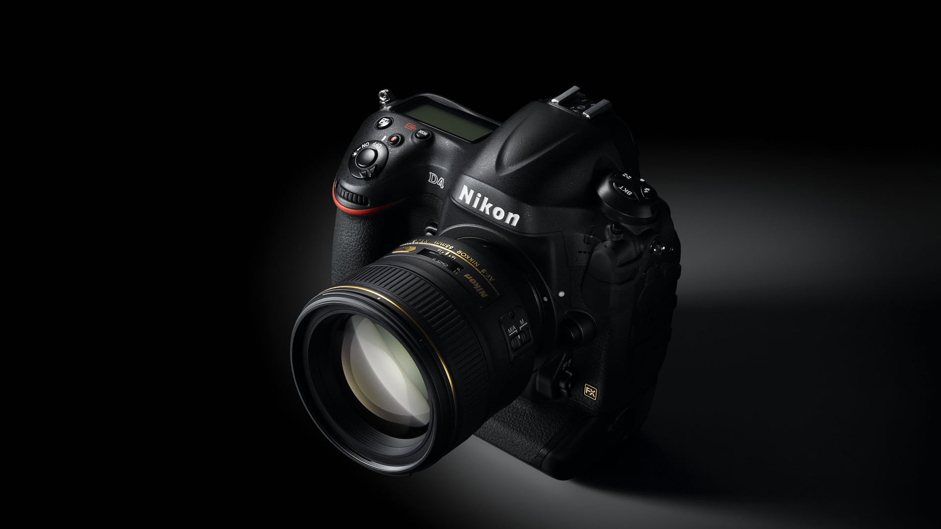 digital camera, 1080P, lens - eye, black color, no people, studio shot, dslr, indoors, equipment, photographic equipment, Nikon, Nikkor, slr camera, black background, HD Wallpaper