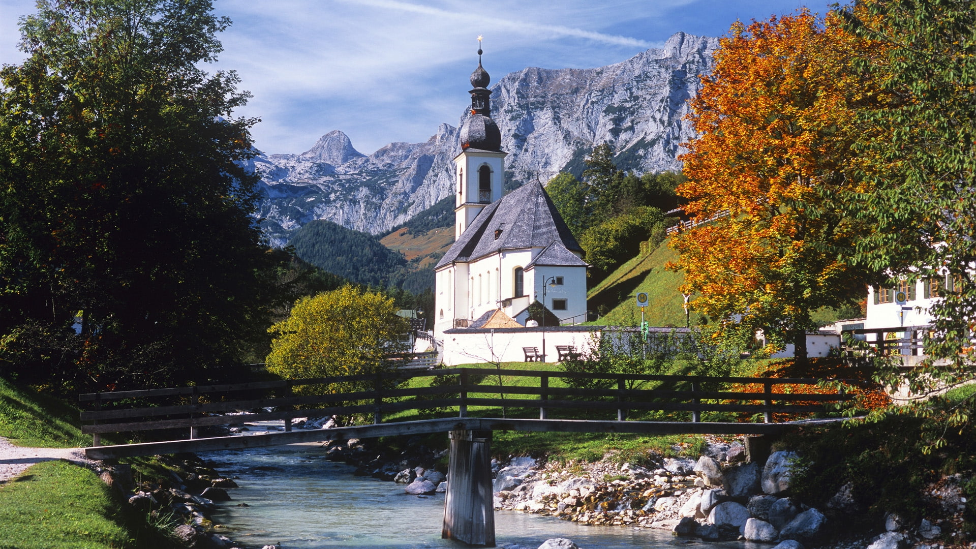 nature, art, Germany, hd, bavaria, ramsau, Autumn in Ramsau, 1080P, mountains, autumn, HD Wallpaper