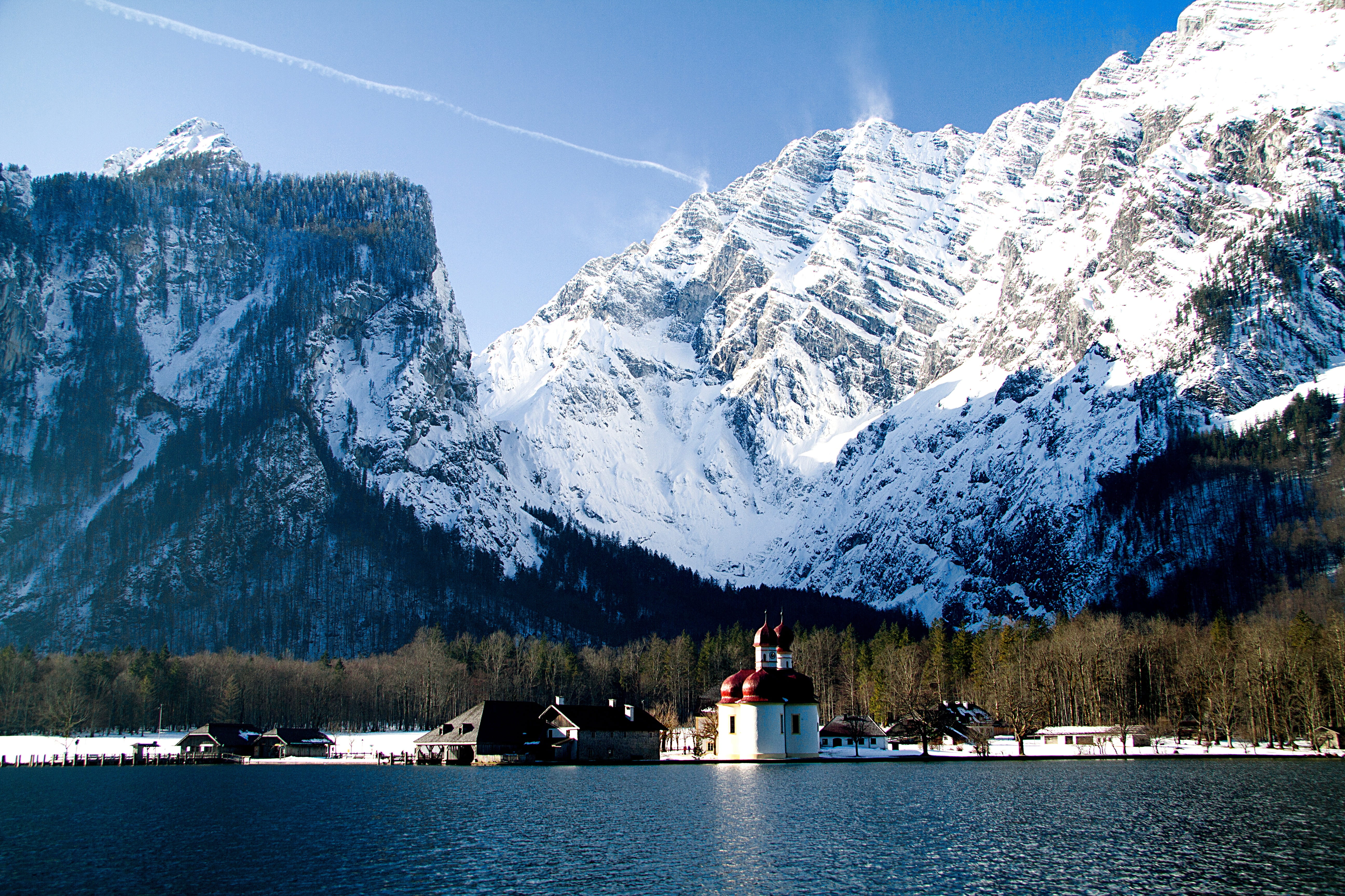 king lake, snowcapped mountain, mountain, excursion destination, outdoors, berchtesgadener land, bavaria, mountain range, nature, scenics - nature, waterfront, HD Wallpaper