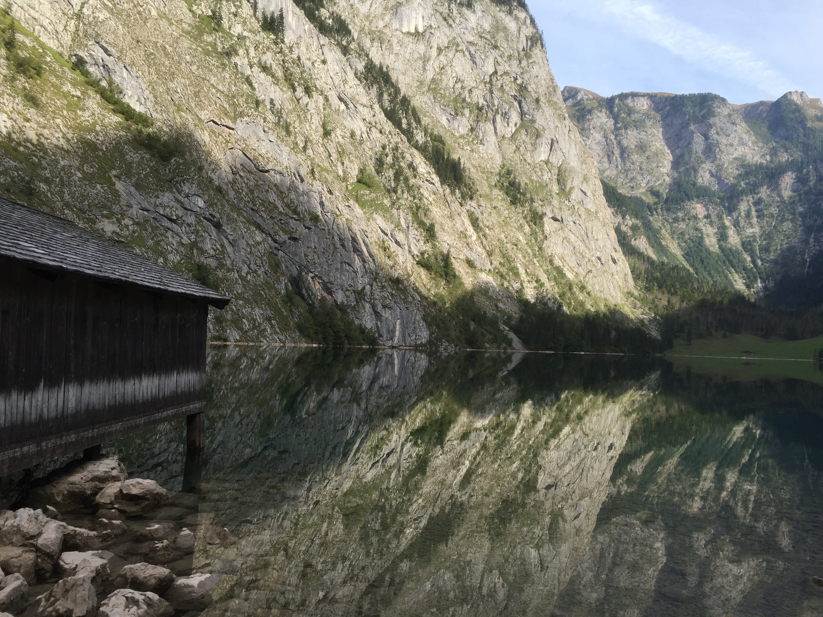 2K, rock formation, solid, beauty in nature, no people, mountain, tranquility, königssee, non-urban scene, rock - object, mirror photo, bavaria, scenics - nature, HD Wallpaper