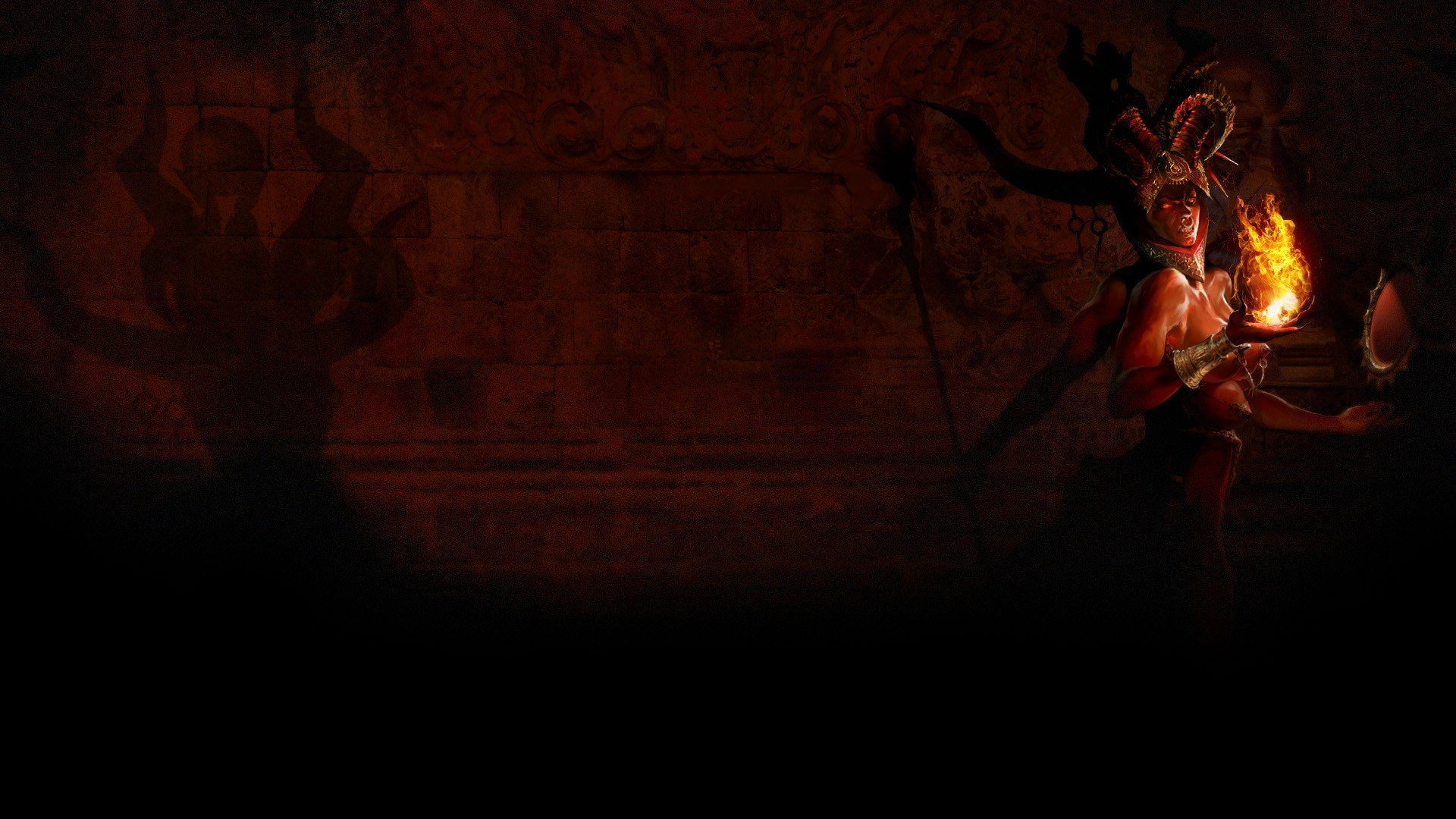 wall - building feature, dark, 1080P, indoors, flame, architecture, candle, creativity, spirituality, art and craft, representation, craft, antique, path of exile pc gaming, HD Wallpaper