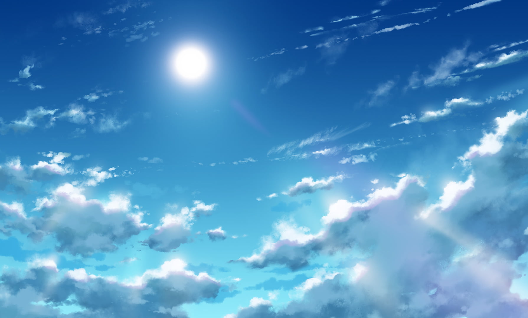 Sun, sky, 720P, Light Fairytail, artwork, nature, HD Wallpaper