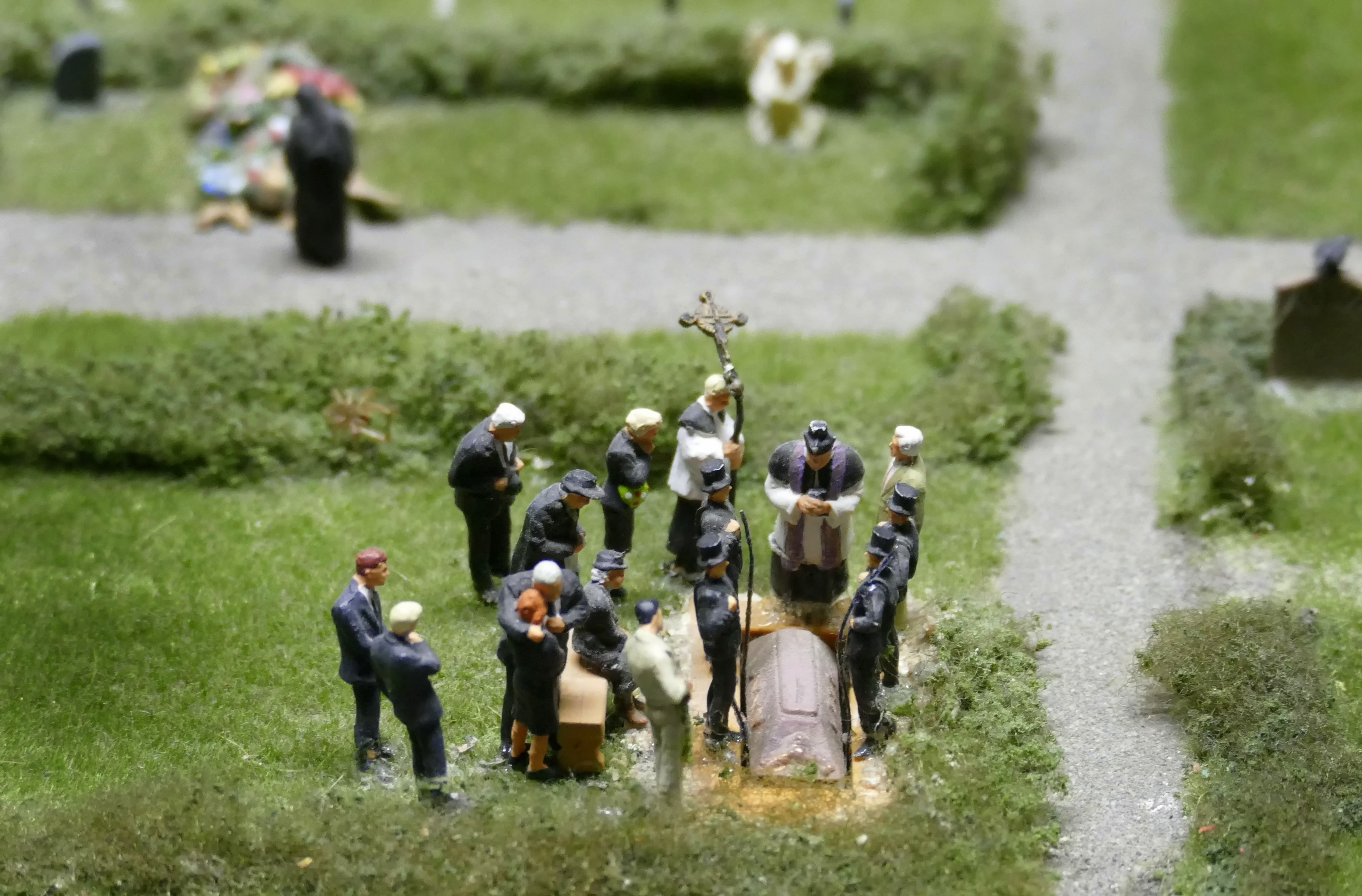 day, outdoors, land, adult, nature, high angle view, field, grass, funeral, pastor, large group of people, group of people, mini, cemetery, real people, HD Wallpaper