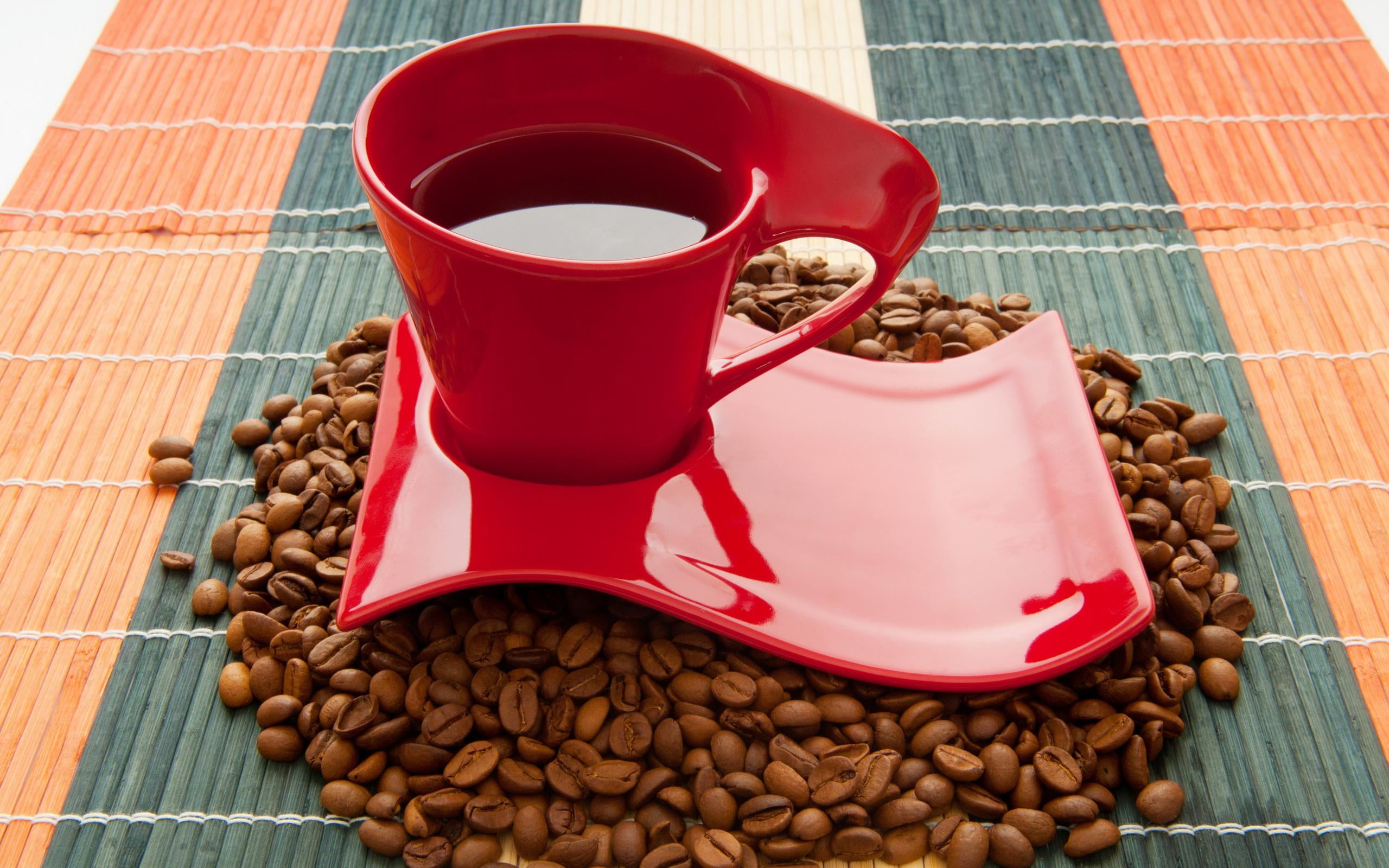 food and drink, large group of objects, coffee cup, tea cup, hot drink, ceramic, refreshment, crockery, Nature, Food, mug, red, cup, tea, coffee, 2K, coffe, HD Wallpaper