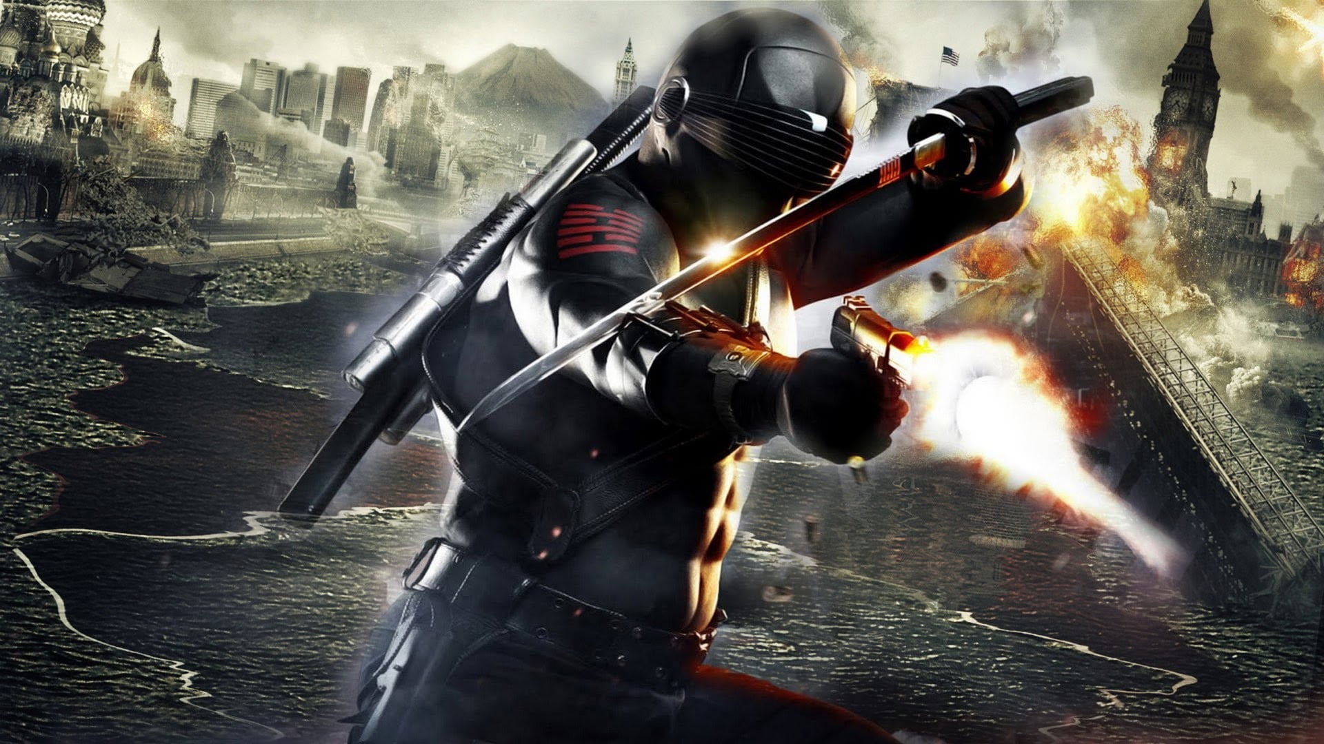 uniform, black, G.I. Joe, one person, standing, aggression, mask, red, fishing, military, protection, sign, holding, fighting, helmet, conflict, cobra assassin, HD Wallpaper