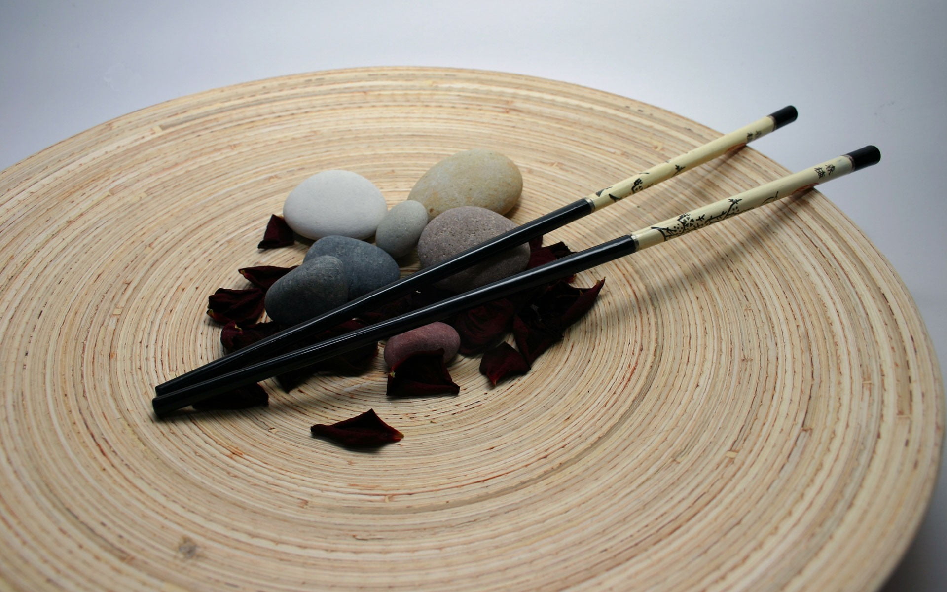 string instrument, no people, petals, chopsticks, musical instrument, stones, music, arts culture and entertainment, high angle view, close-up, day, creativity, HD Wallpaper