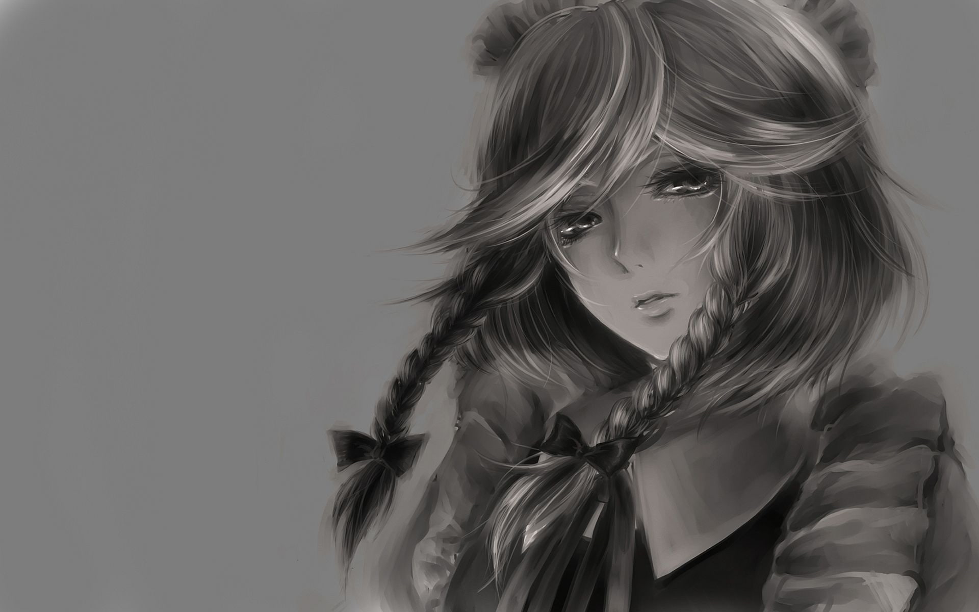1080P, art, girls, long, illustrations, hot, ears, bottomless, clothes, hats, x, eyes, pink, torn, anime, hd, HD Wallpaper