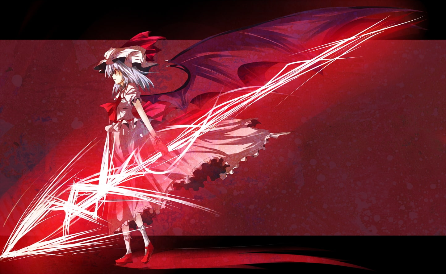 bottomless, anime, scarlet, girls, art, 720P, Touhou, hd, x, hot, toys, vampires, wings, flandre, HD Wallpaper