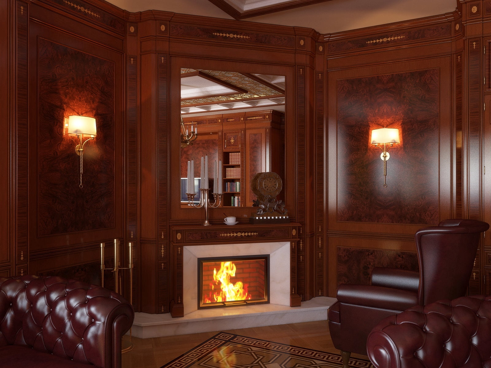 home Interior, no People, wealth, heat - Temperature, furniture, residential Building, burning, black, flame, house, decor, chair, window, table, luxury, HD Wallpaper