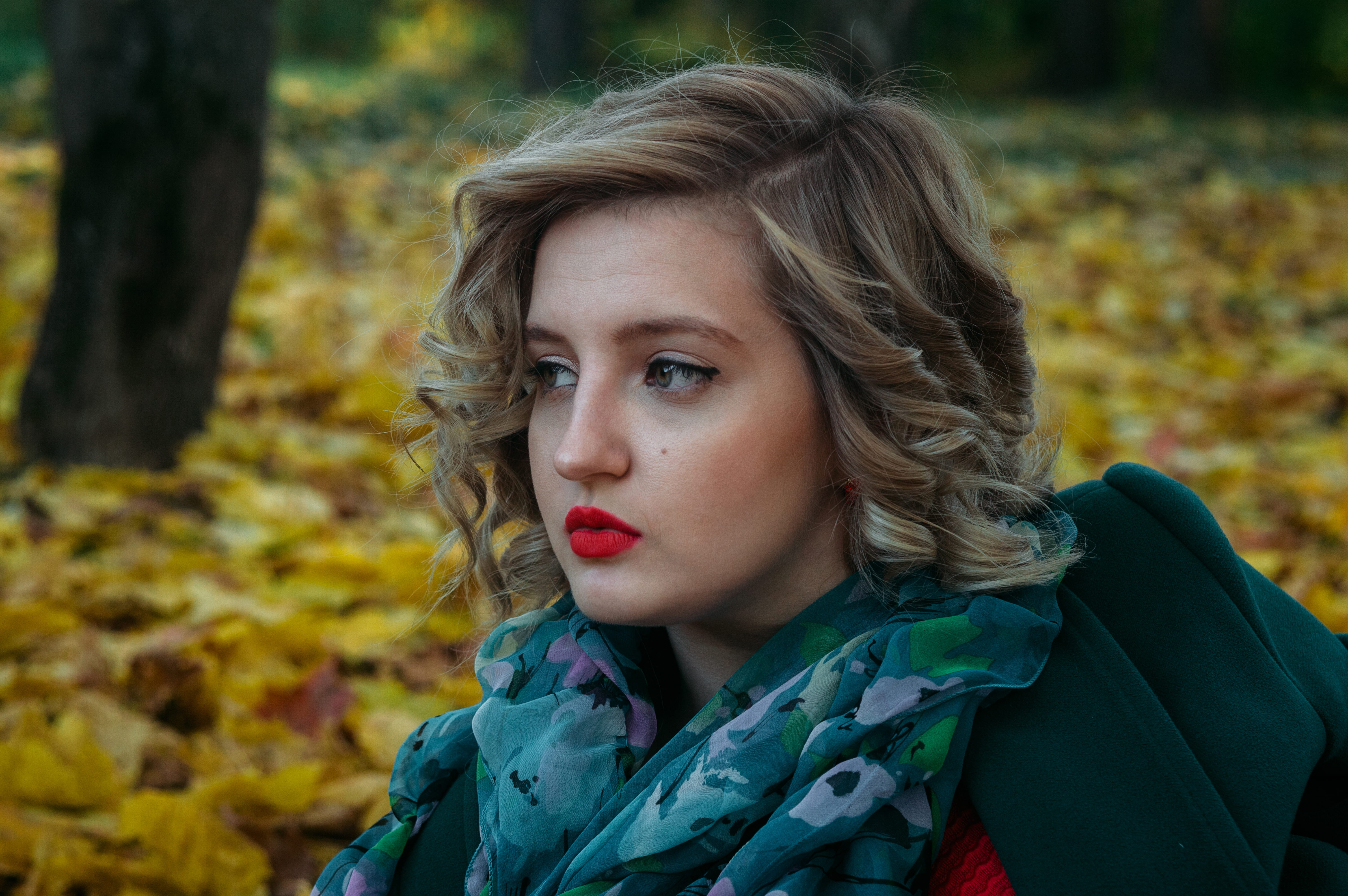 young women, plant part, looking at camera, pretty, leaf, park, nature, eyes, wear, field, beautiful girl, beautiful, women, focus on foreground, change, HD Wallpaper