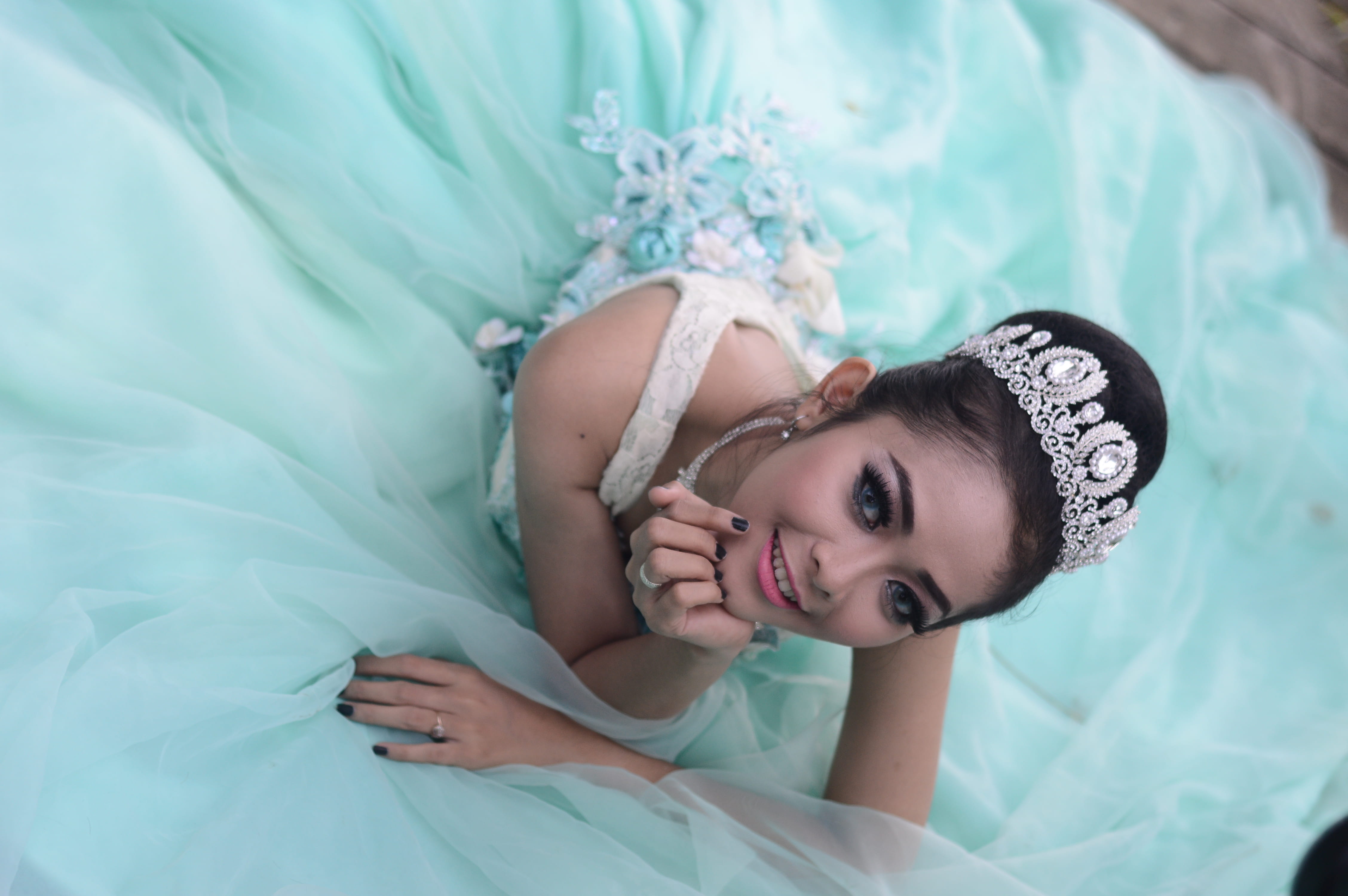 directly above, young, high angle view, young adult, fashion, veil, person, portrait, woman, pretty, beautiful woman, cute, women, beautiful, child, photoshoot, HD Wallpaper