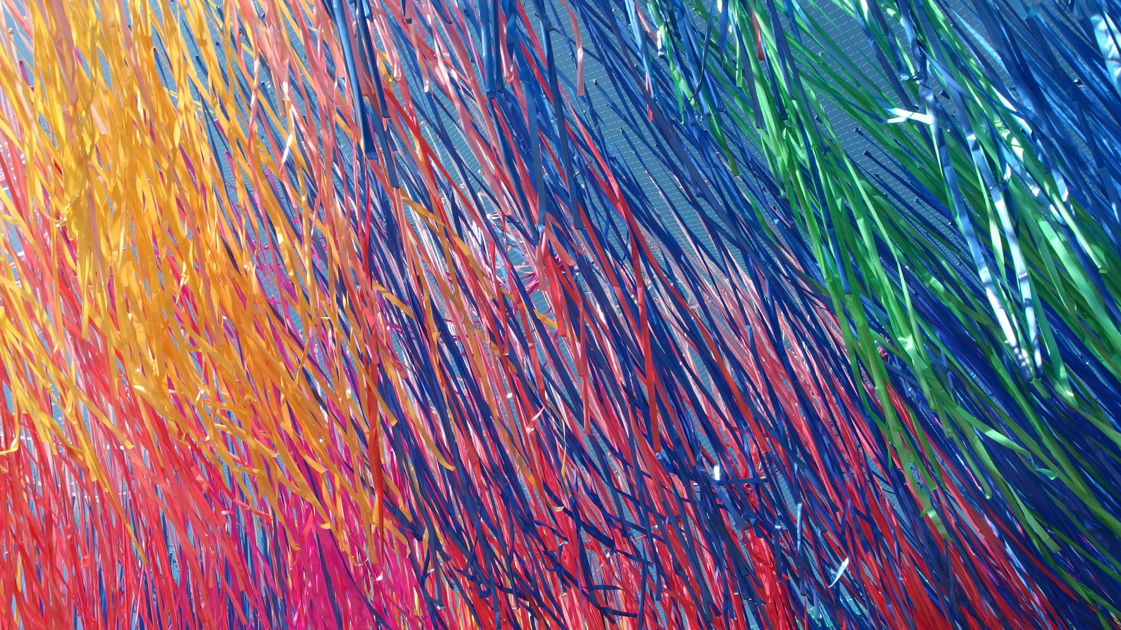 ribbons, multi colored, motion, art and craft, pattern, illuminated, complexity, vitality, abstract, background, ribbon, no people, 4K, colorful, nature, HD Wallpaper
