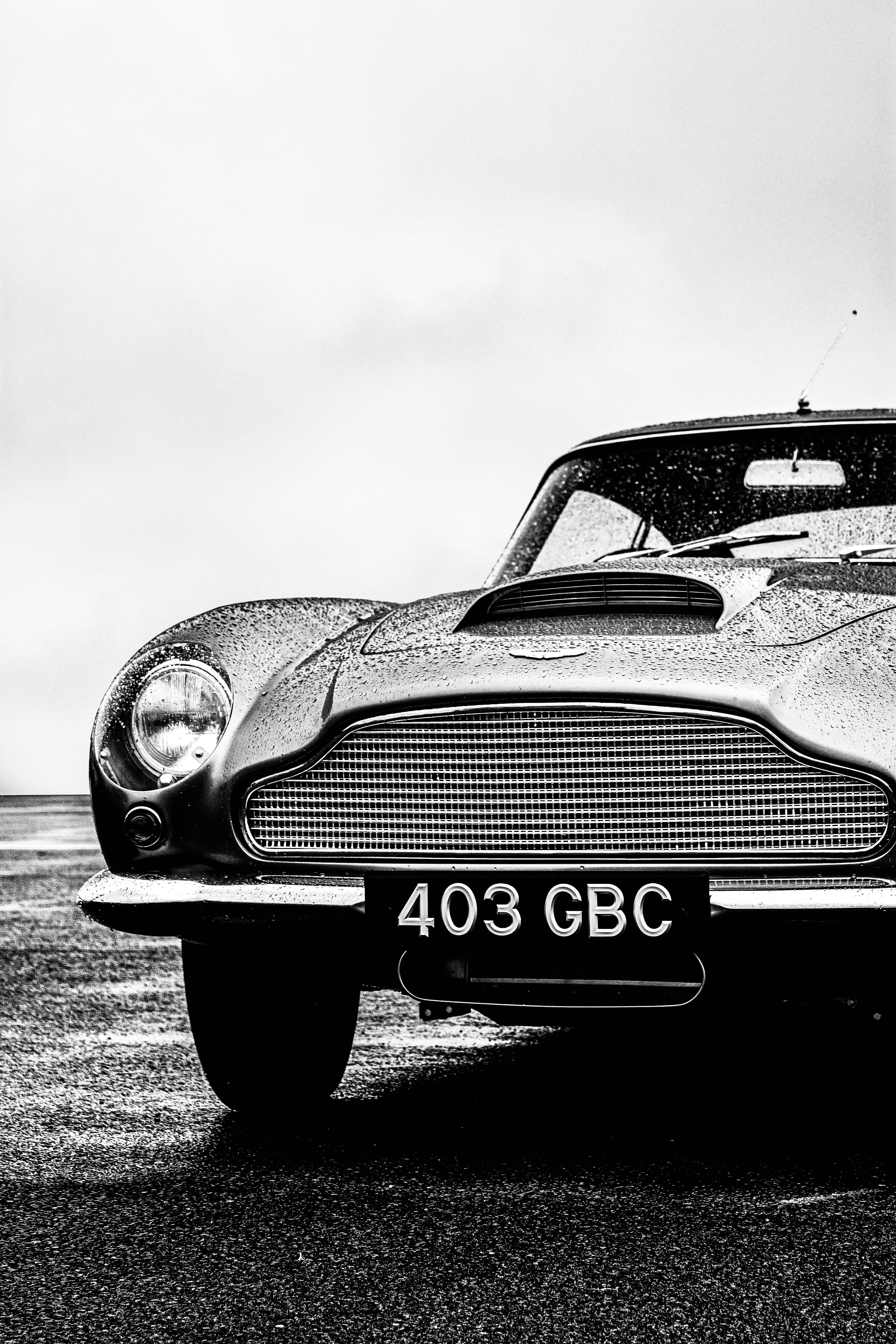 monochrome, photography, Aston Martin DB5, 5K, Phone HD Wallpaper