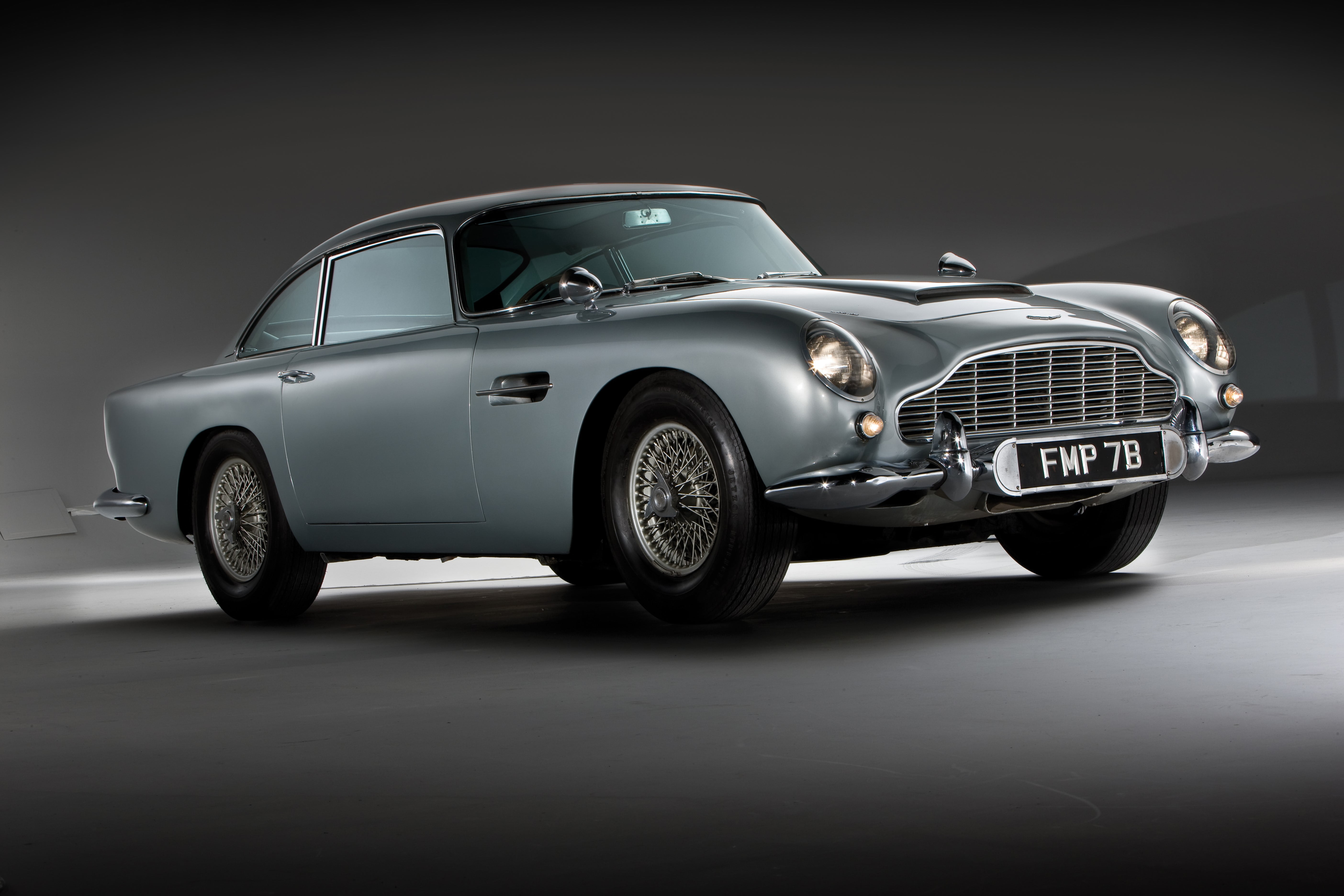 land vehicle, 1964, Db5, silver colored, studio shot, no people, Side view, vintage car, wheel, luxury, vignette, transportation, wealth, stationary, retro styled, HD Wallpaper