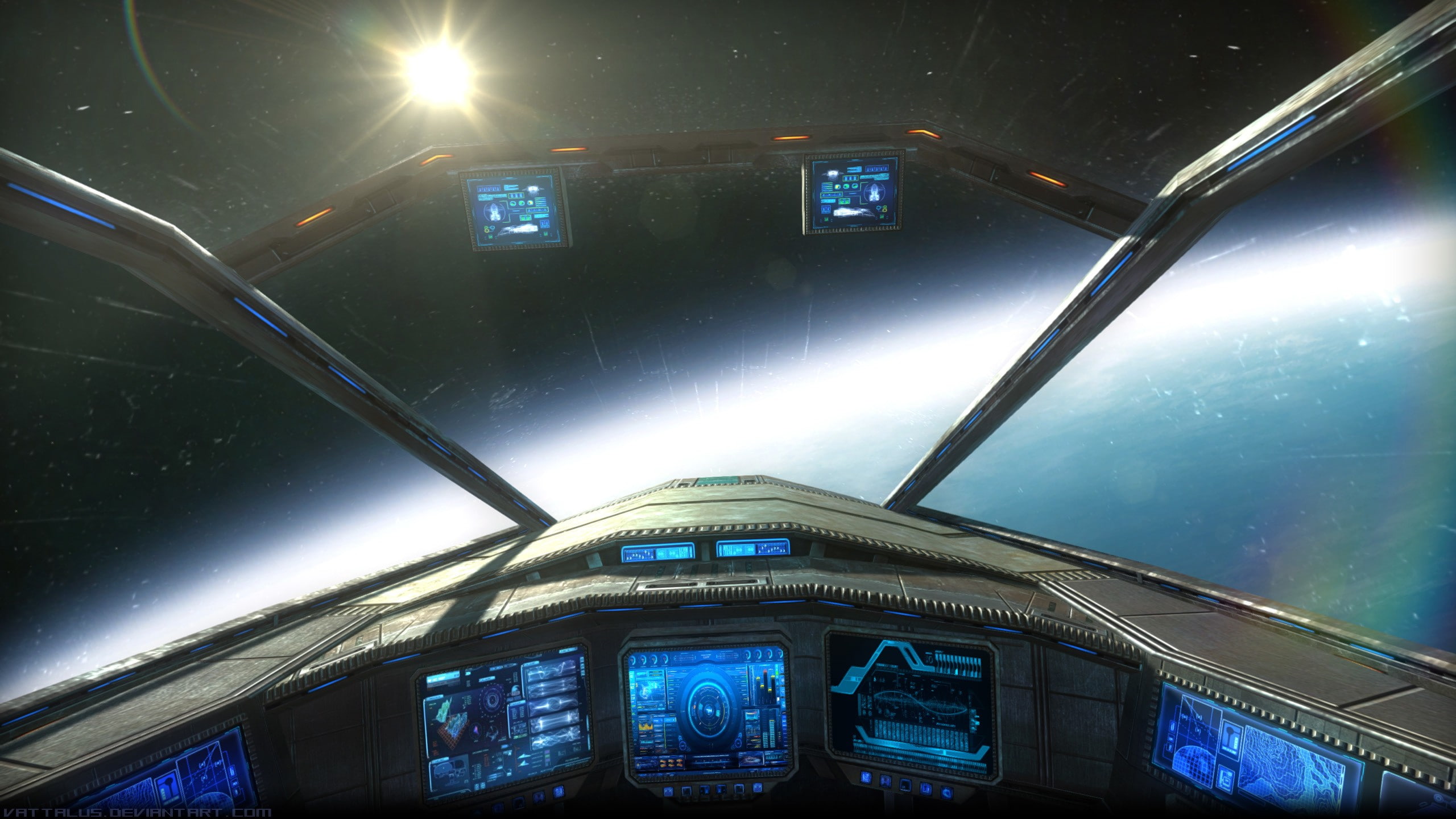 2K, Star Citizen, spaceship, cockpit, space, digital art, HD Wallpaper