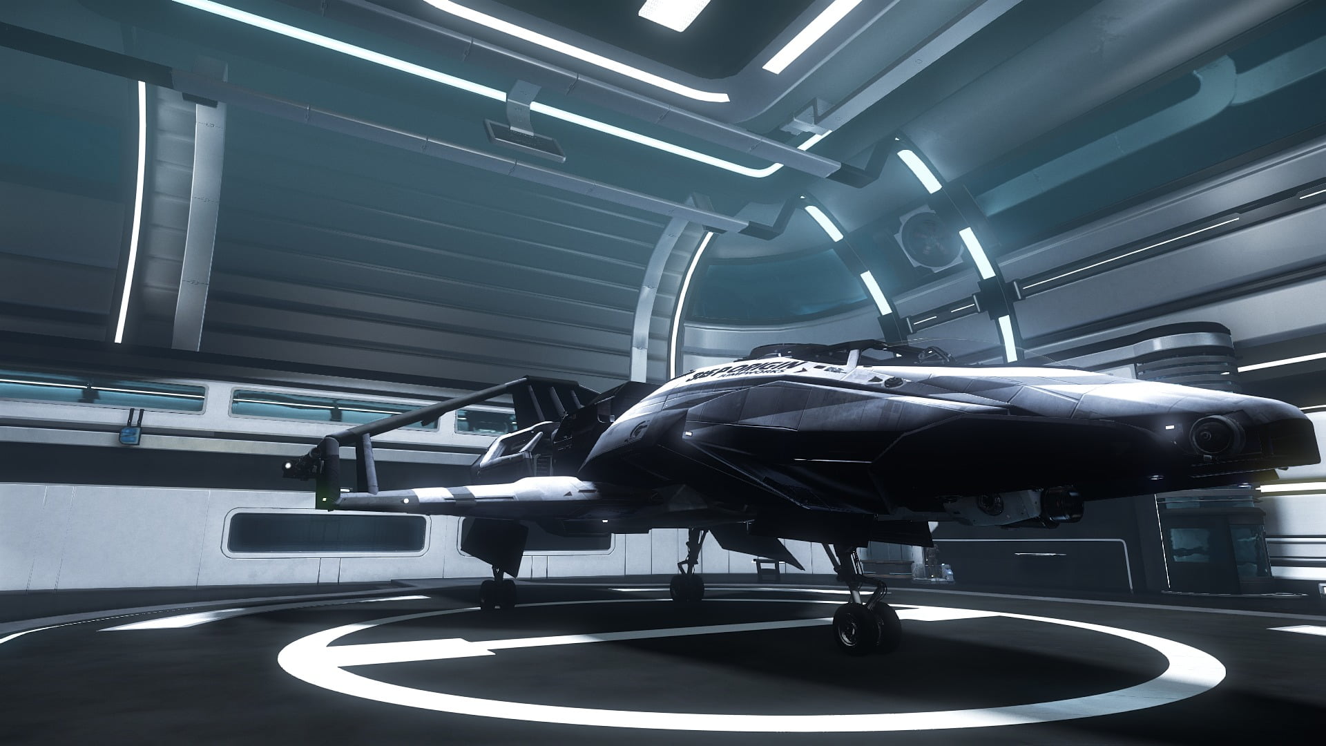equipment, arts culture and entertainment, futuristic, 1080P, Star Citizen, aircraft, travel, ceiling, airport, robot, mode of transportation, no people, HD Wallpaper