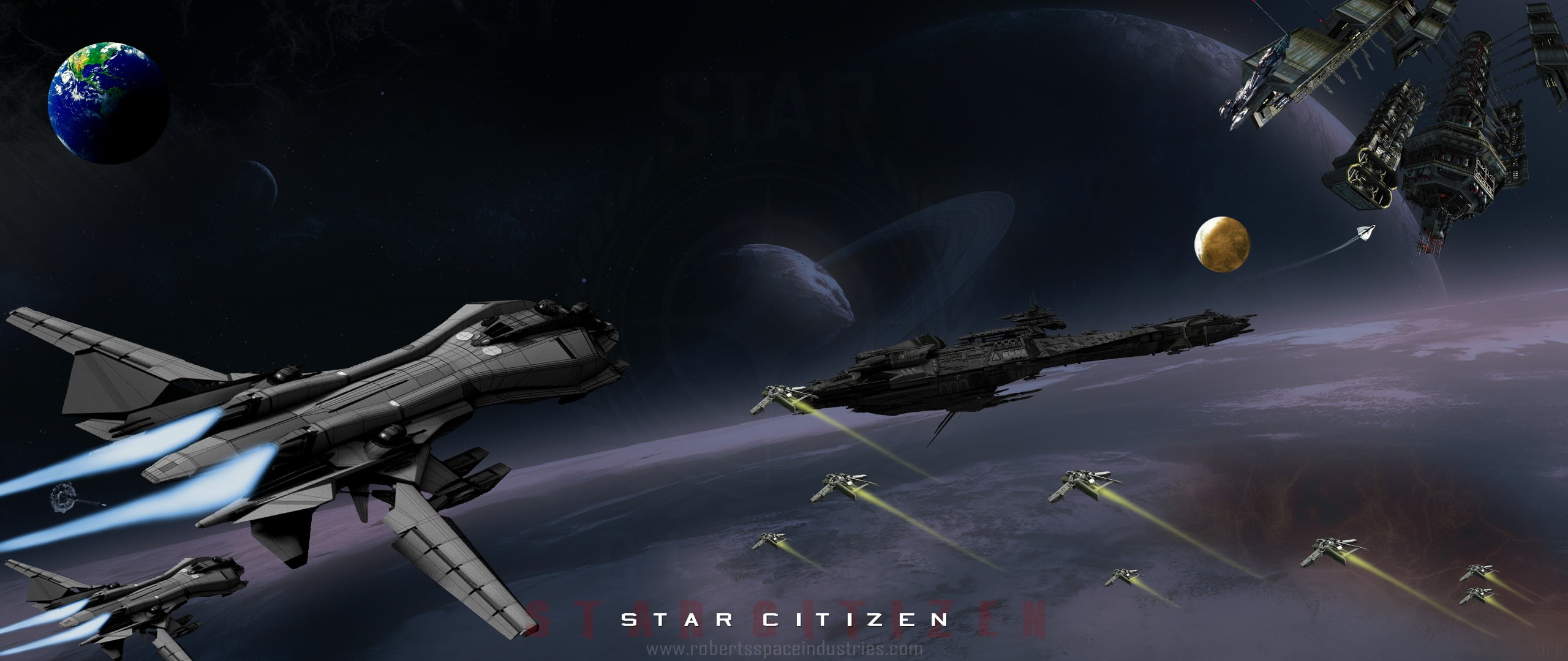 air vehicle, digital composite, composite image, transportation, mid-air, spaceship, 2K, earth, cloud - sky, Retaliator, nature, planet, flying, no people, HD Wallpaper