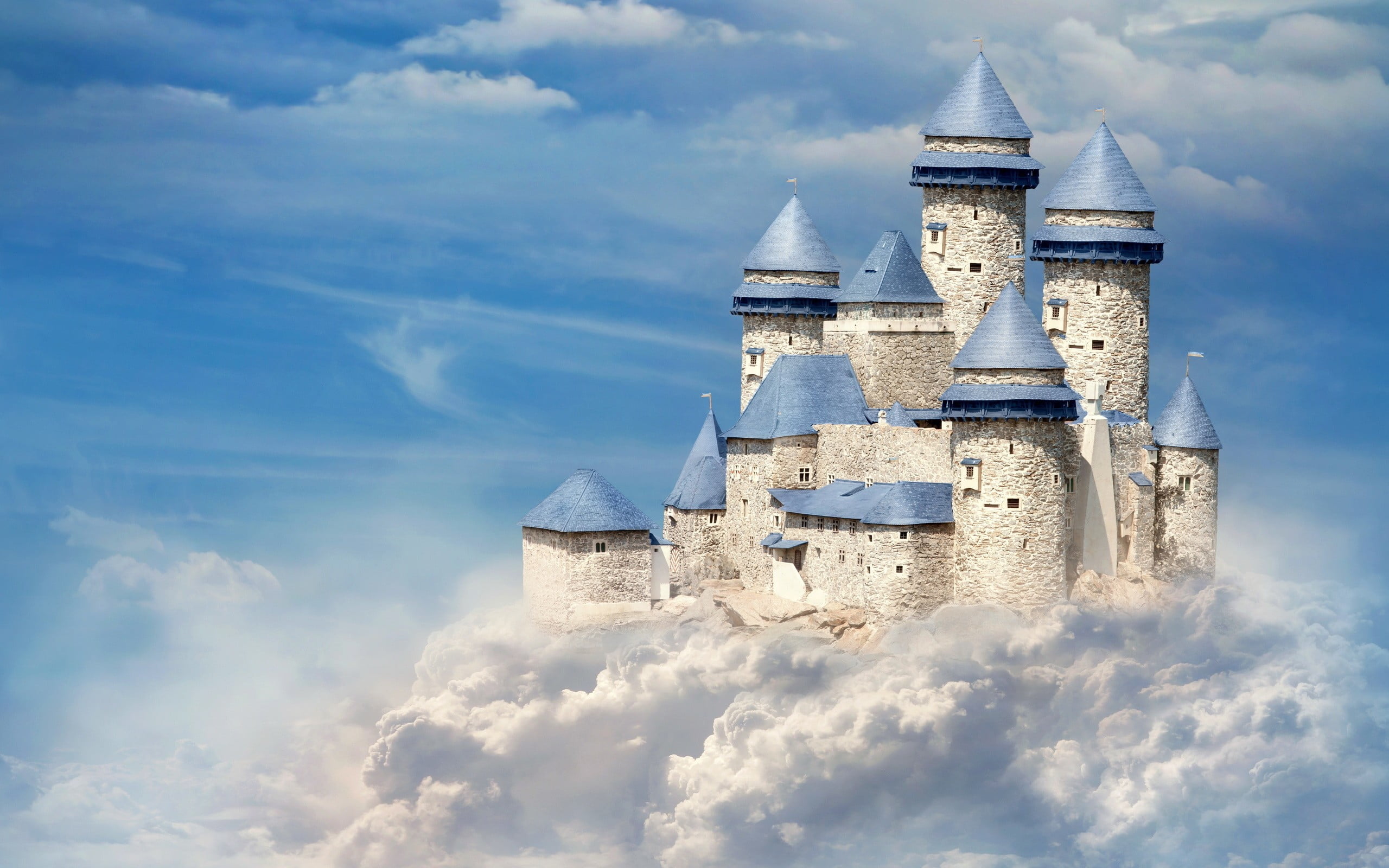 2K, wall - Building Feature, building Exterior, clouds, europe, cloud - Sky, gray, spirituality, nature, tower, day, fort, castle, famous Place, history, HD Wallpaper