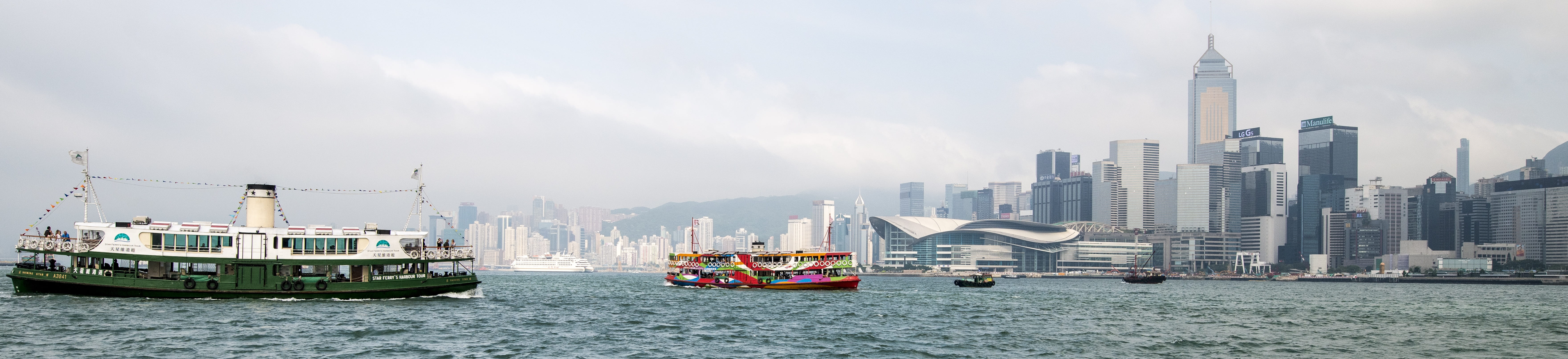 sky, skyscraper, mode of transportation, white, travel destinations, sailboat, victoria harbour, 5K, bay, outdoors, landscape, nautical vessel, sea, hong kong, HD Wallpaper