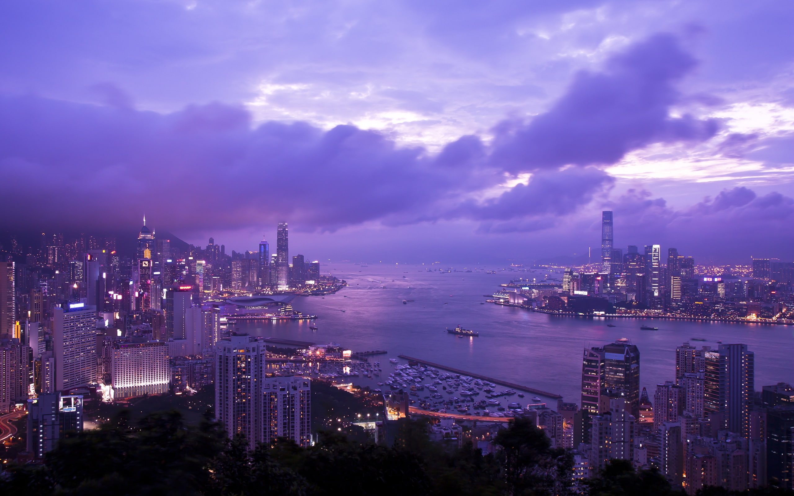 Hong Kong, City, Cities, Sky, Skyscraper, Cloud, Victoria Harbour, 2K, China, HD Wallpaper