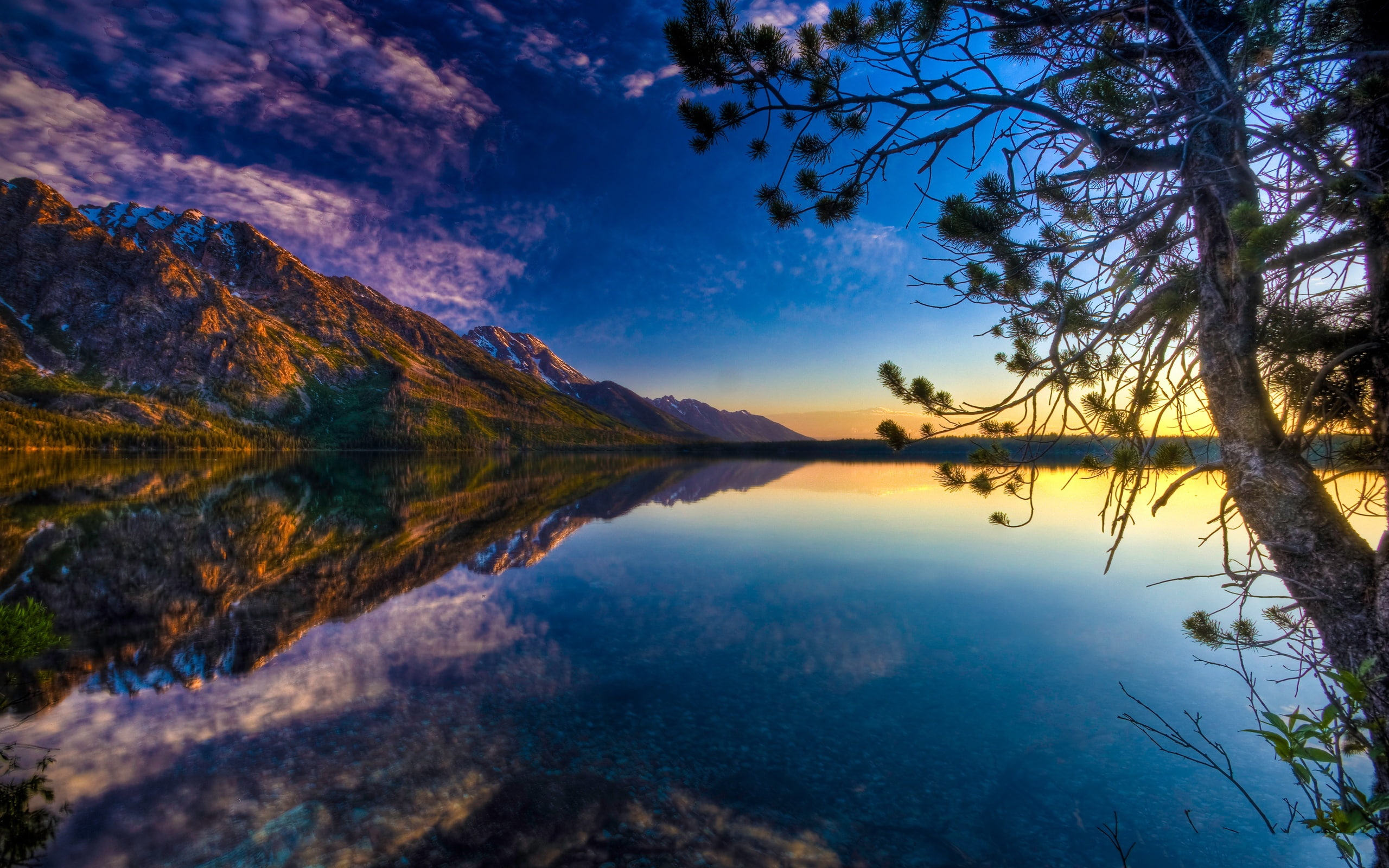 beautiful, lake, reflection, 2K, hdr, HD Wallpaper