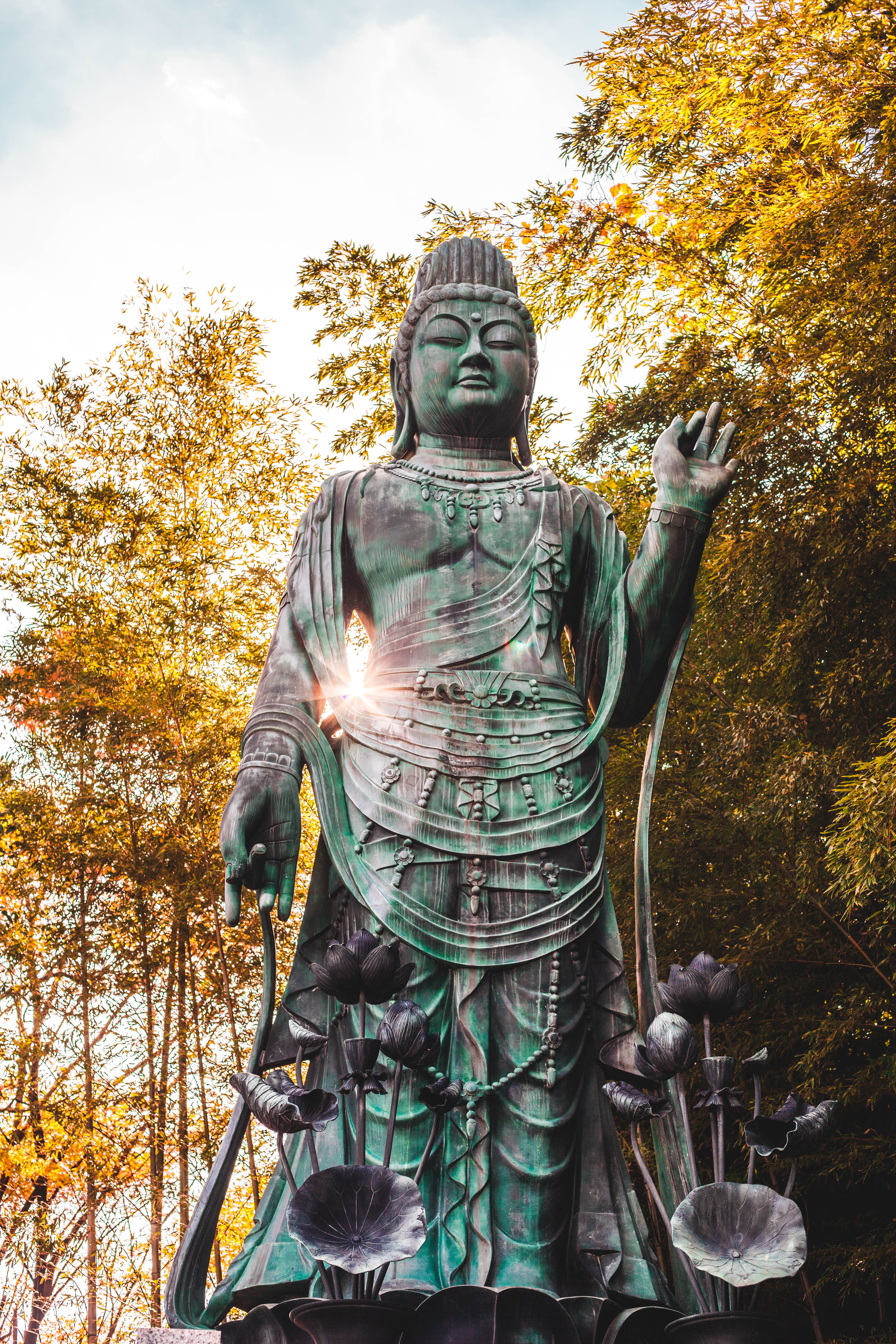 nature, art, male likeness, plant, belief, gautama, religion, human representation, spirituality, worship, ornate, day, no people, sculpture, tree, craft, Phone HD Wallpaper