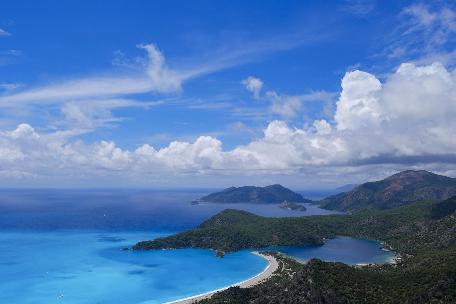 outdoors, island, europe, hills, travel, view, panoramic, horizon over water, bird, seascape, summer, islands, idyllic, bay Of Water, mountain, beach, lake, HD Wallpaper