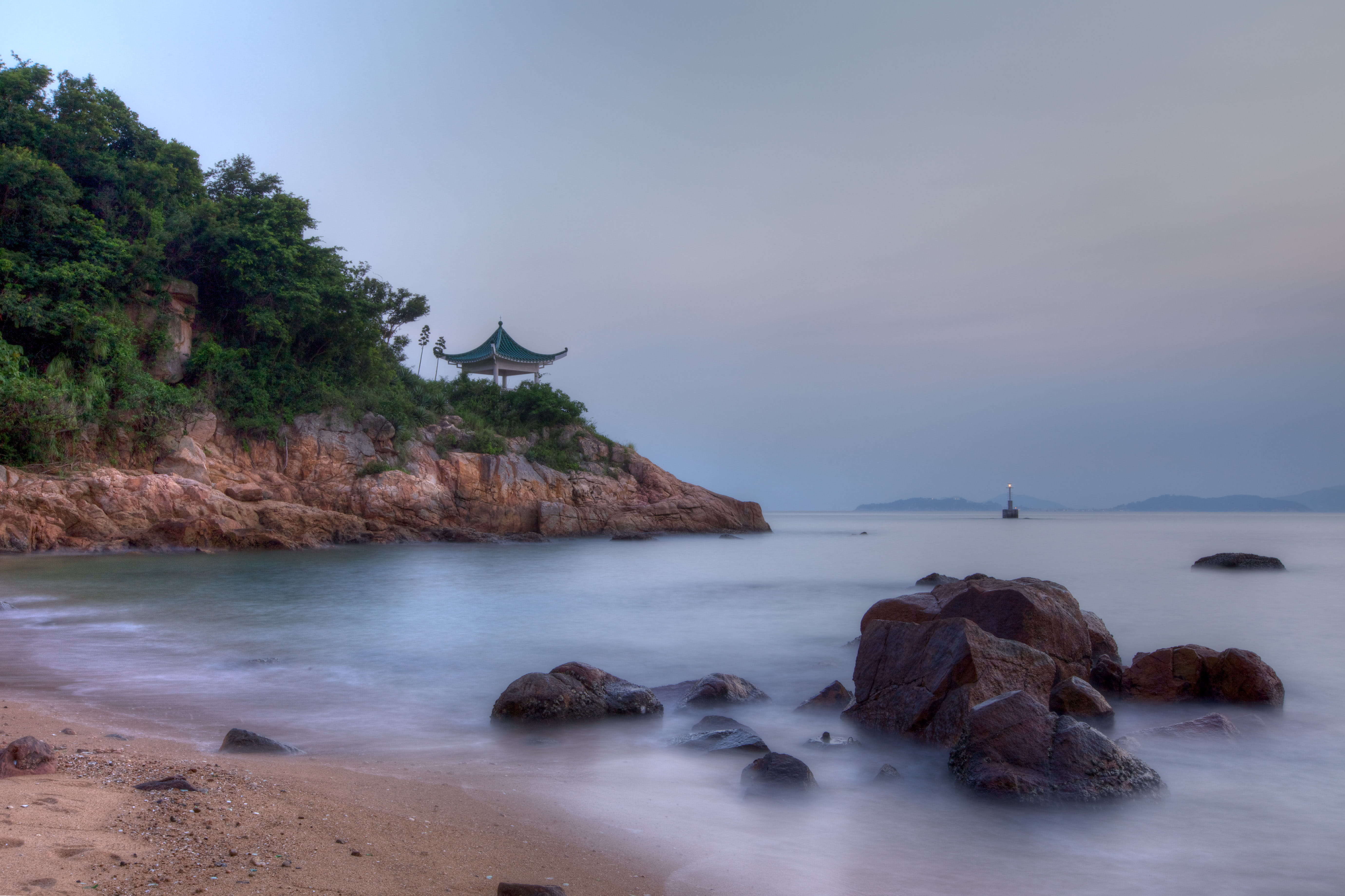 sea, no people, peaceful, lonely, beach, motion, water, landscape, nature, calm, contemplation, land, tranquil scene, waterfront, meditate, tranquility, HD Wallpaper
