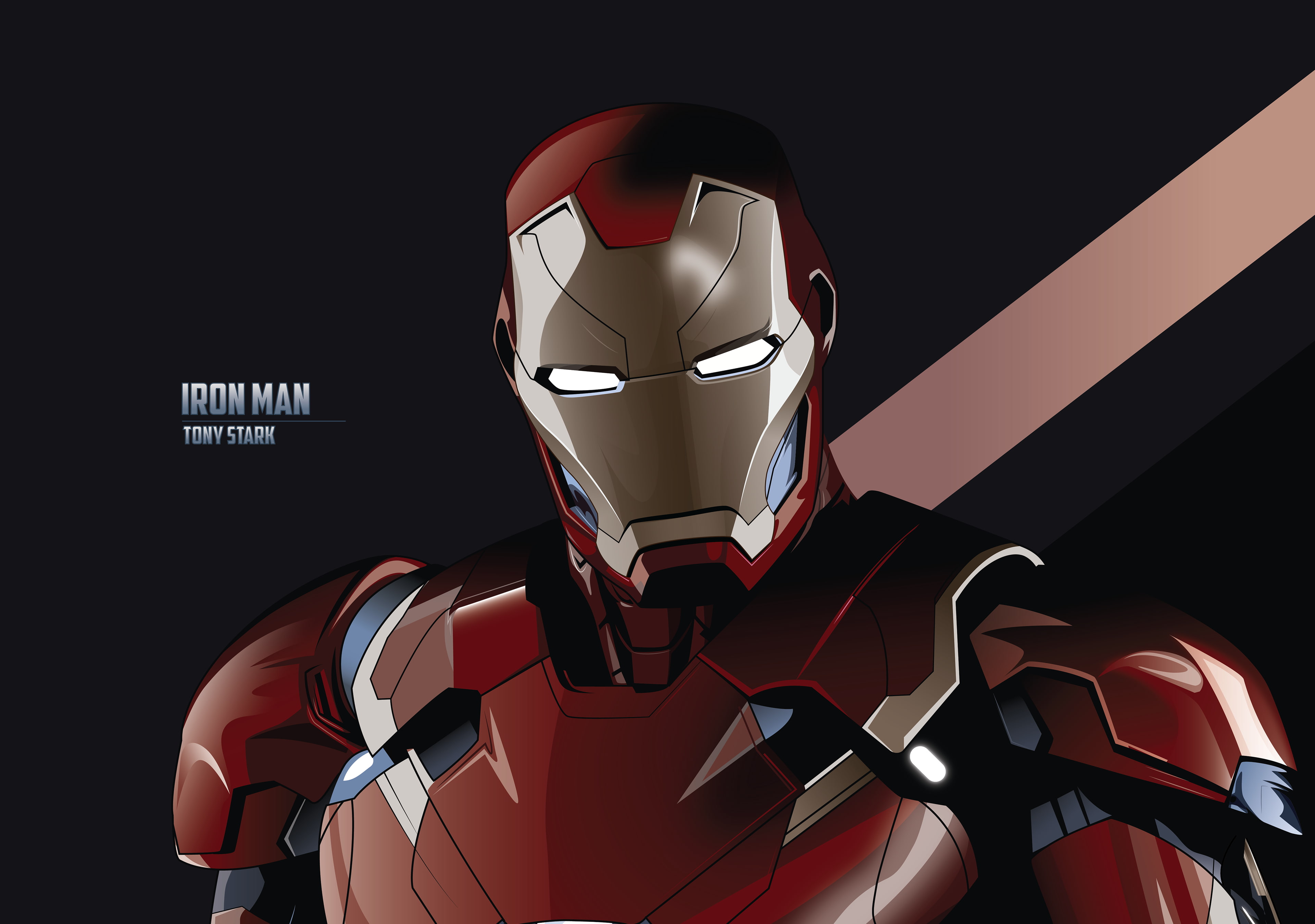 Minimal, Iron Man, 4K, 4K, Tony Stark, HD Wallpaper
